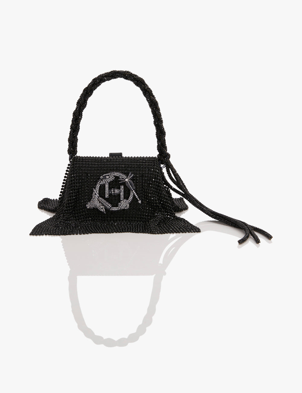Siren Black Crystal Furbie Handbag