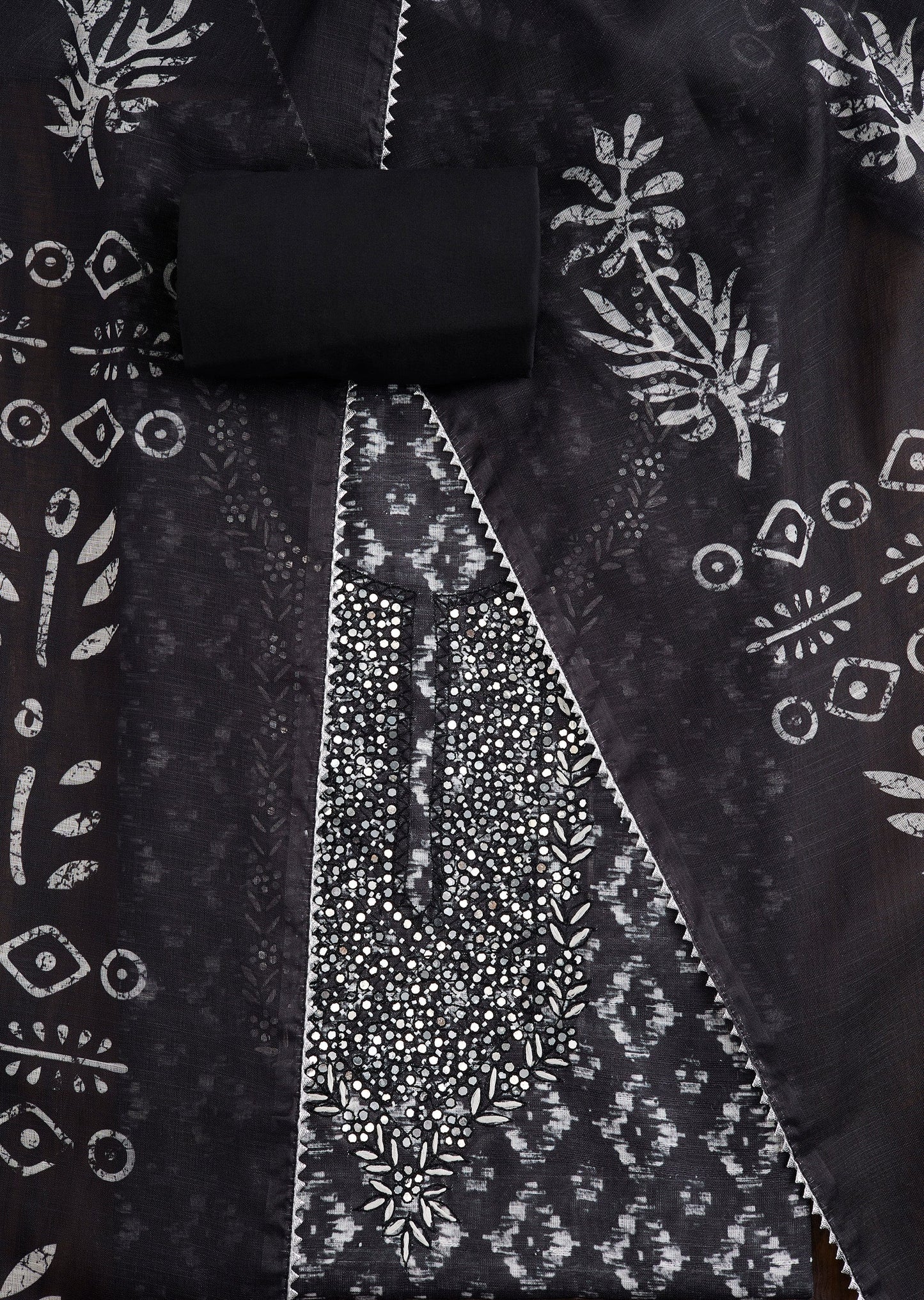 Black Linen Suit Set