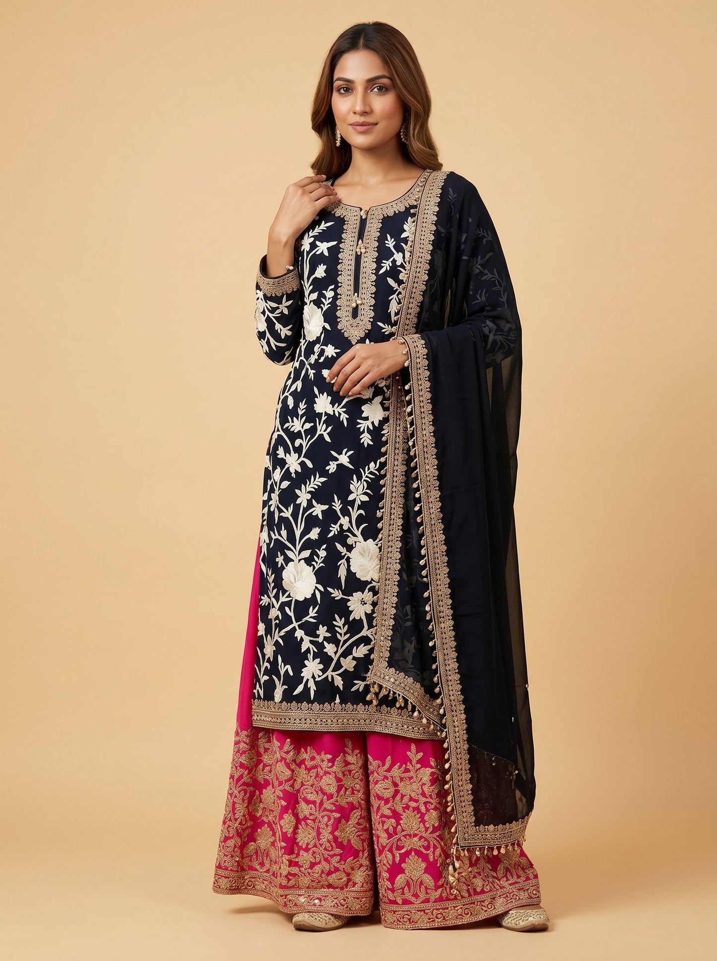 Black Pink Patiala Suit