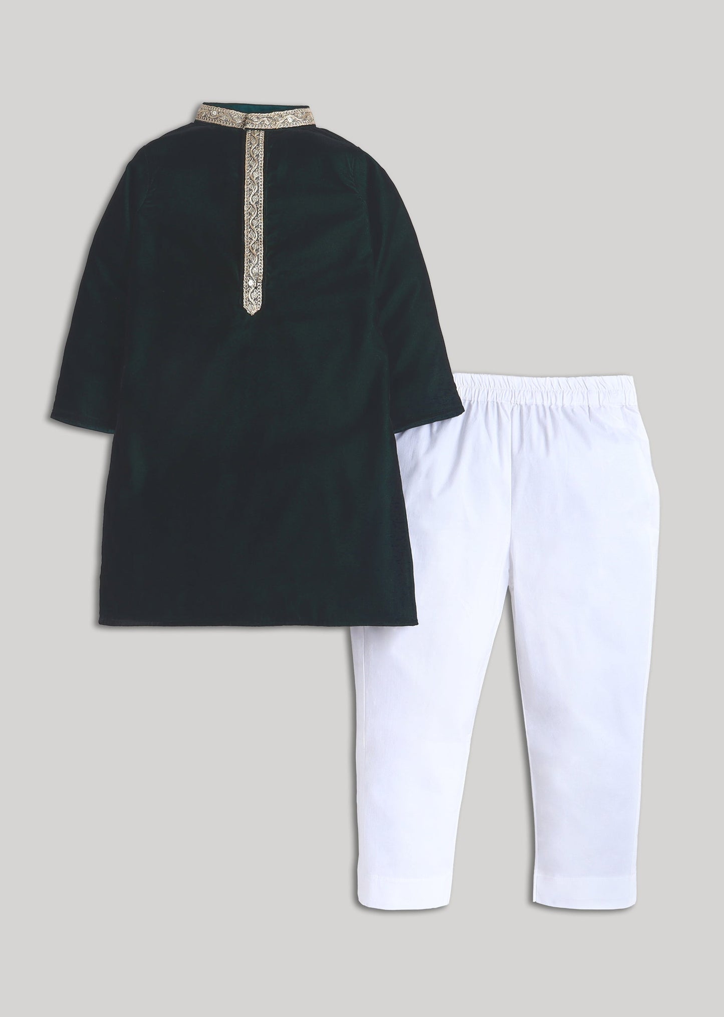 Black Velvet Boys Kurta Set