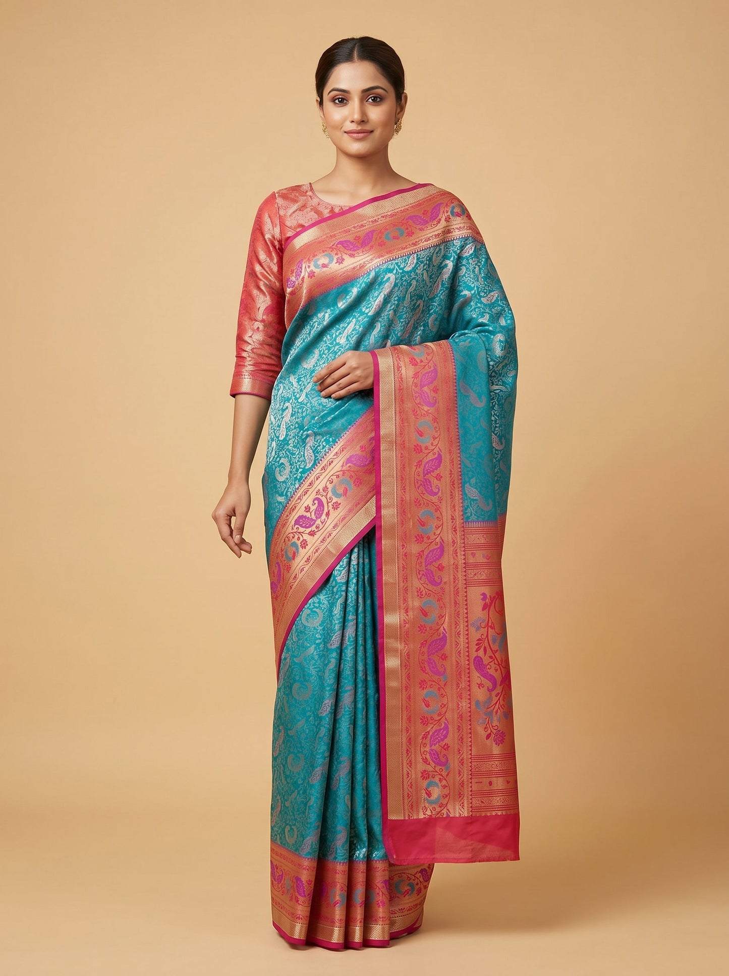 Blue Signature Classic Handloom Saree
