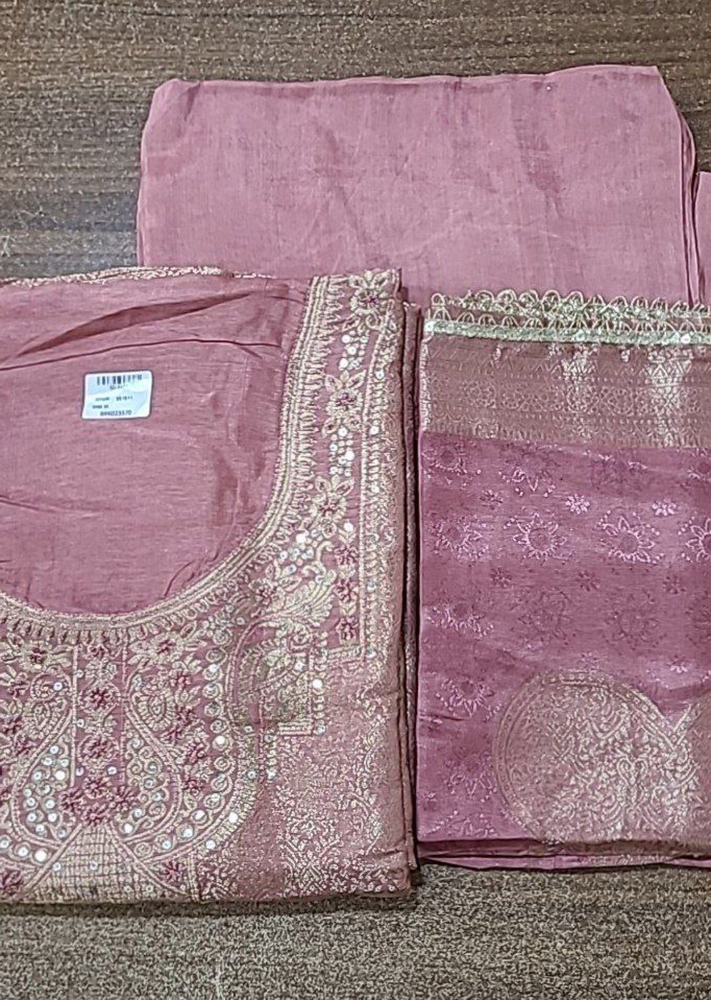 Blush Peach Woven Dress Material
