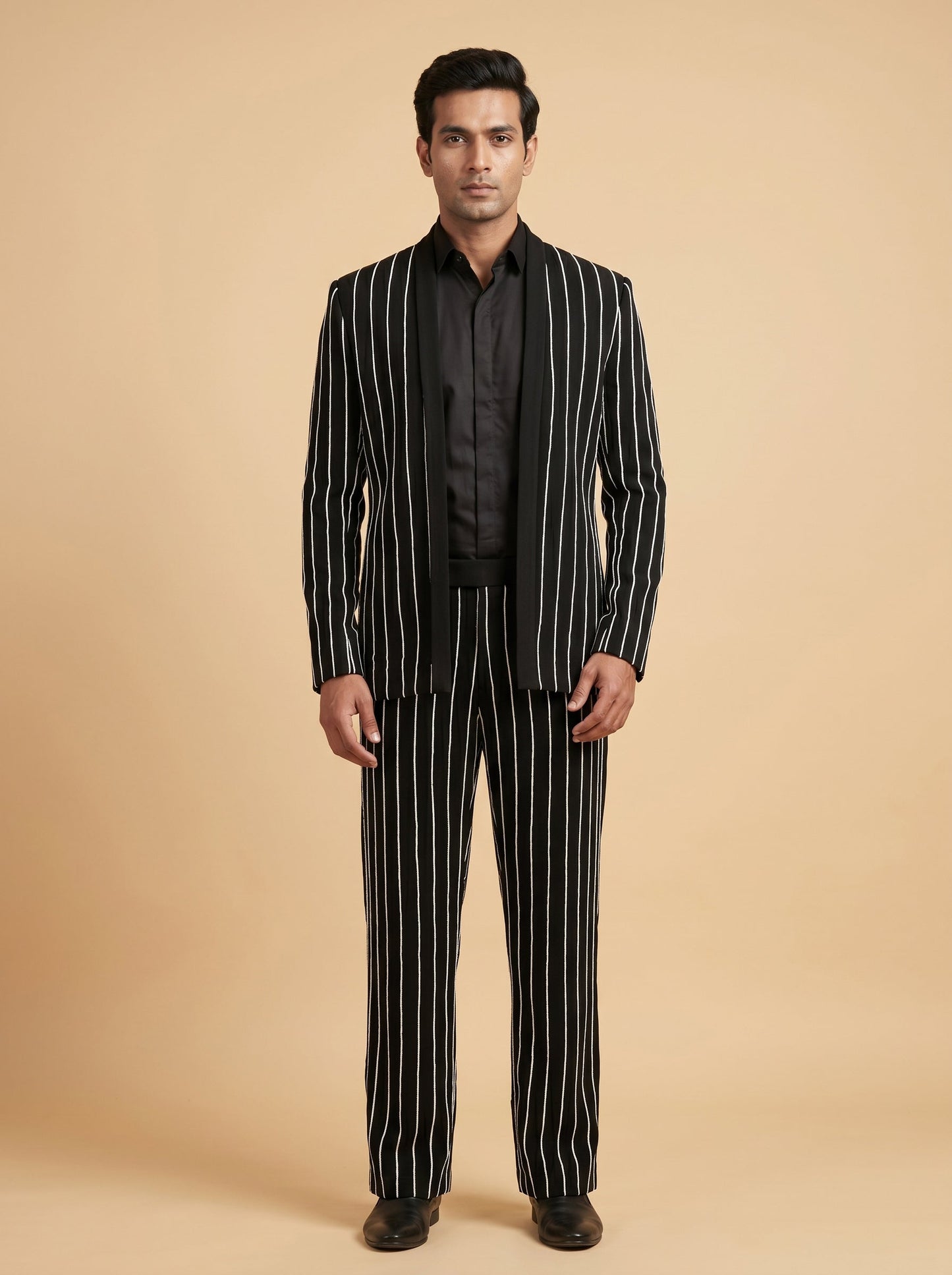 Bold black Indowestern