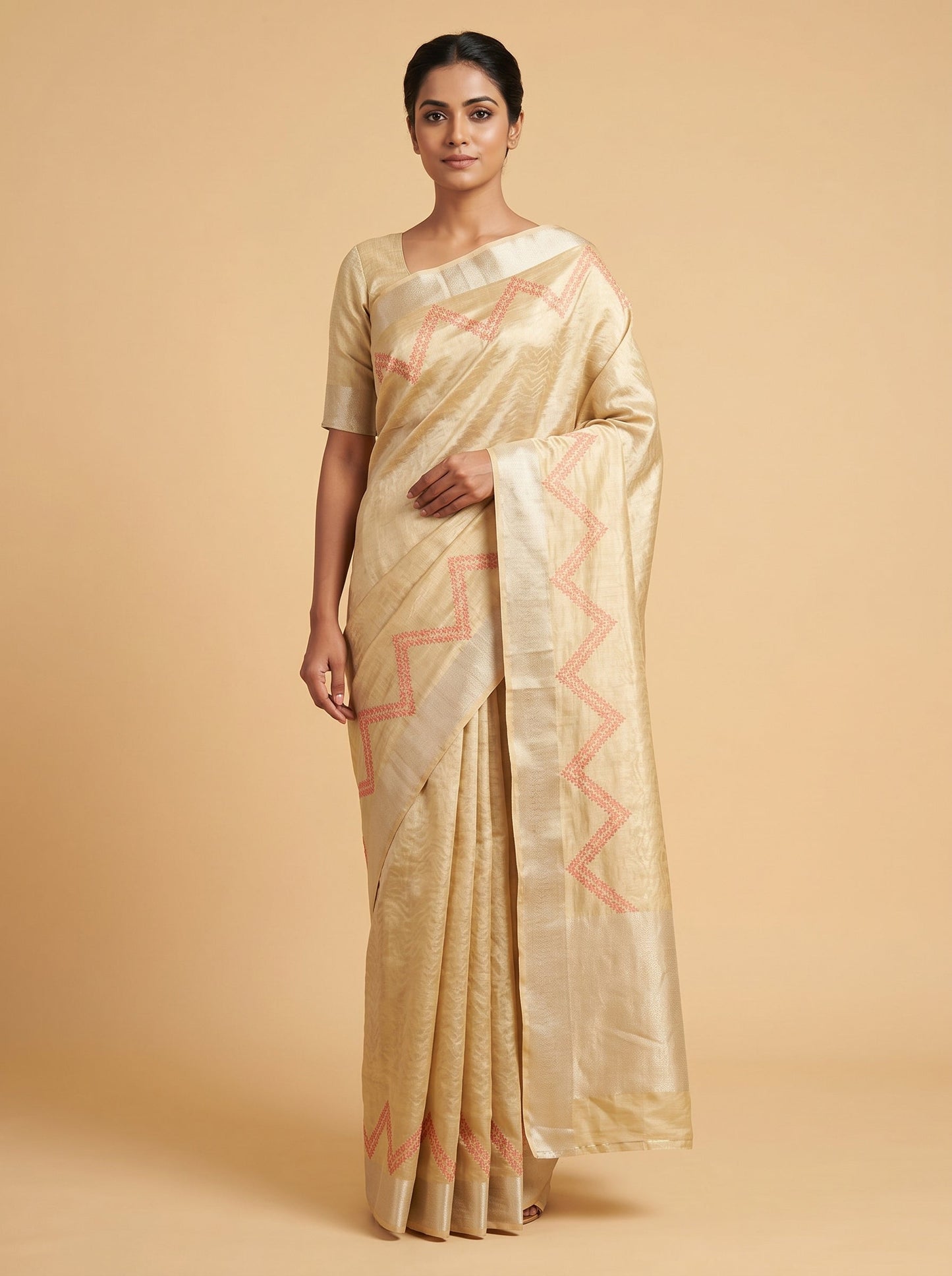 Burnished Gold Regal Handloom Saree