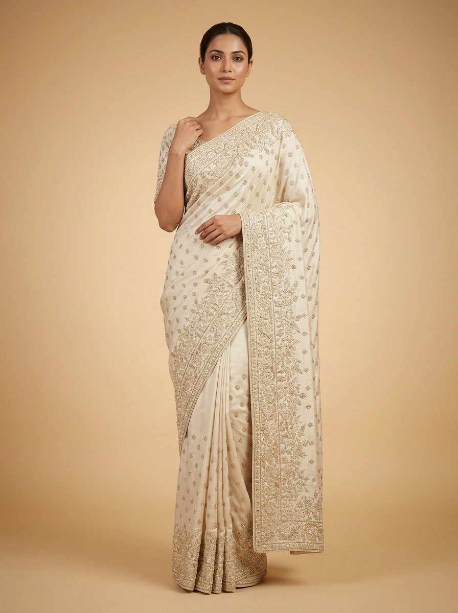Buttermilk Cream Subtle Elegance Saree