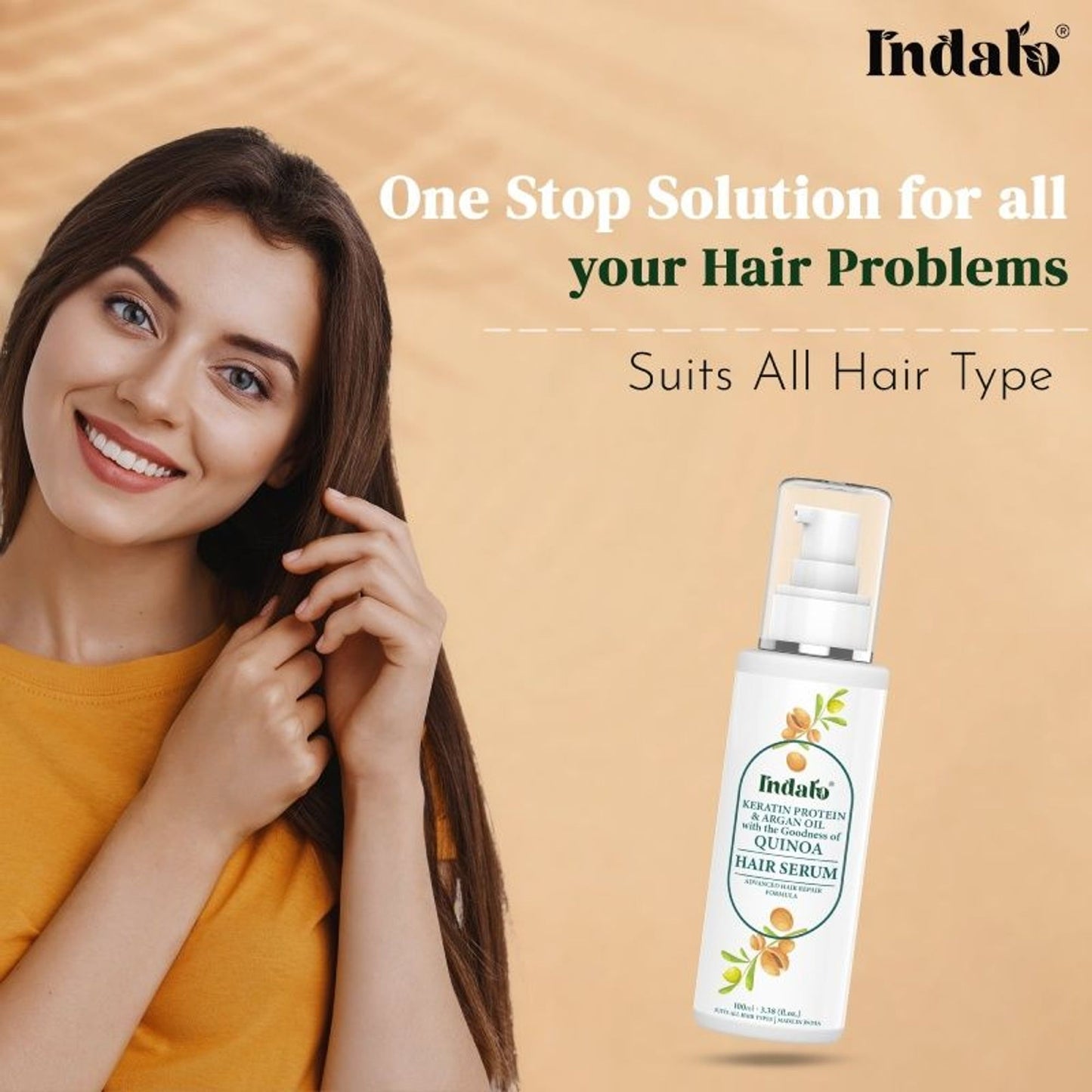 Indalo Keratin Quinoa Protein Hair Serum