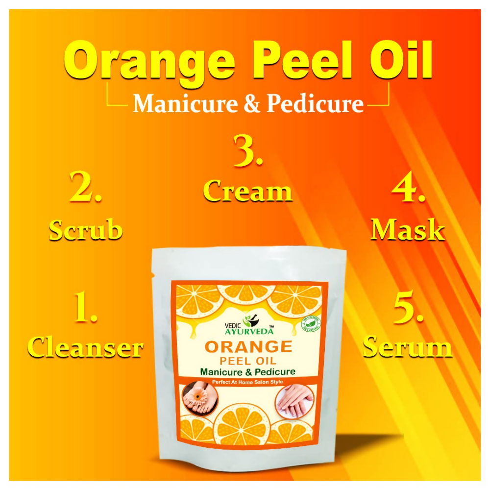VedicAyurveda Manicure Pedicure Spa Kit Orange Peel Oil