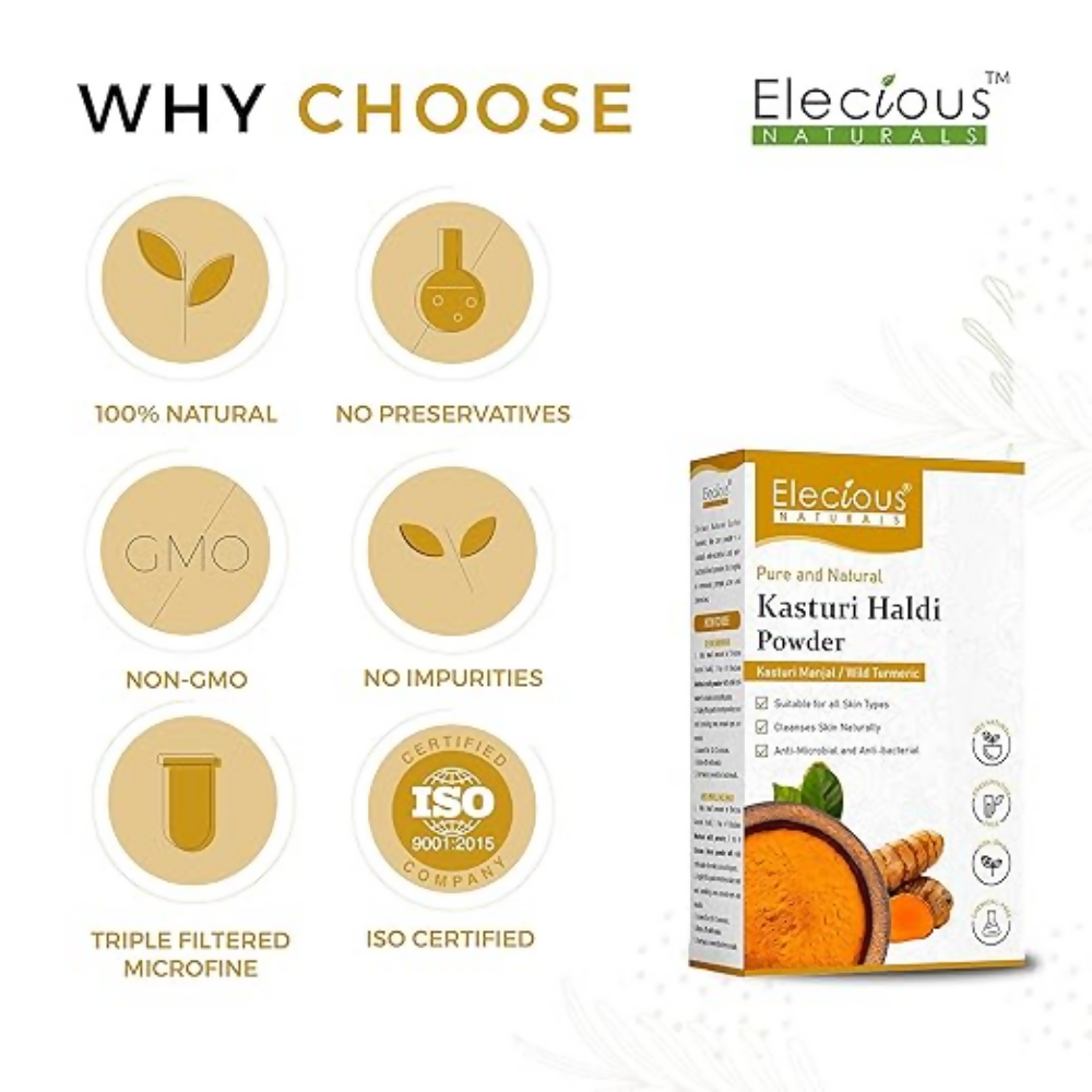 Elecious Kasturi Haldi Powder for Natural Finish face