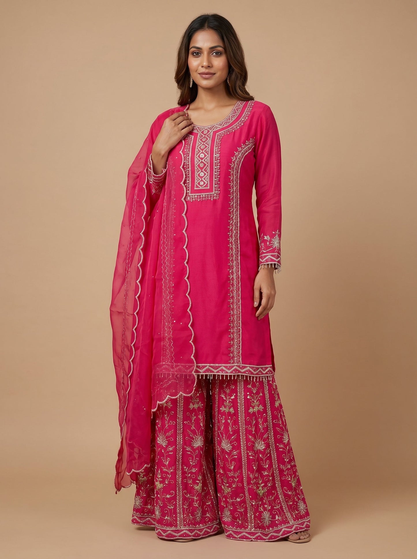 Candyfloss Pink Sharara Set