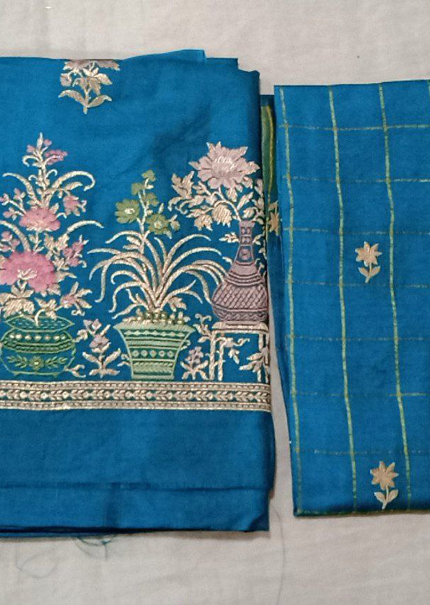 Cerulean Blue Dress Material