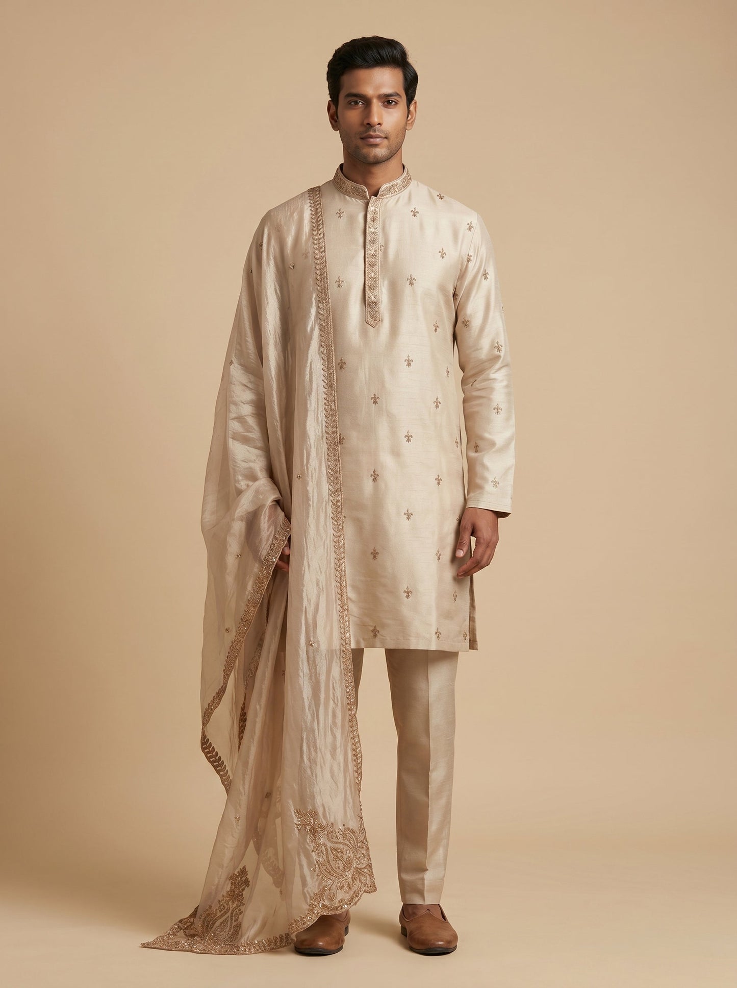 Champagne Elegant Kurta Set