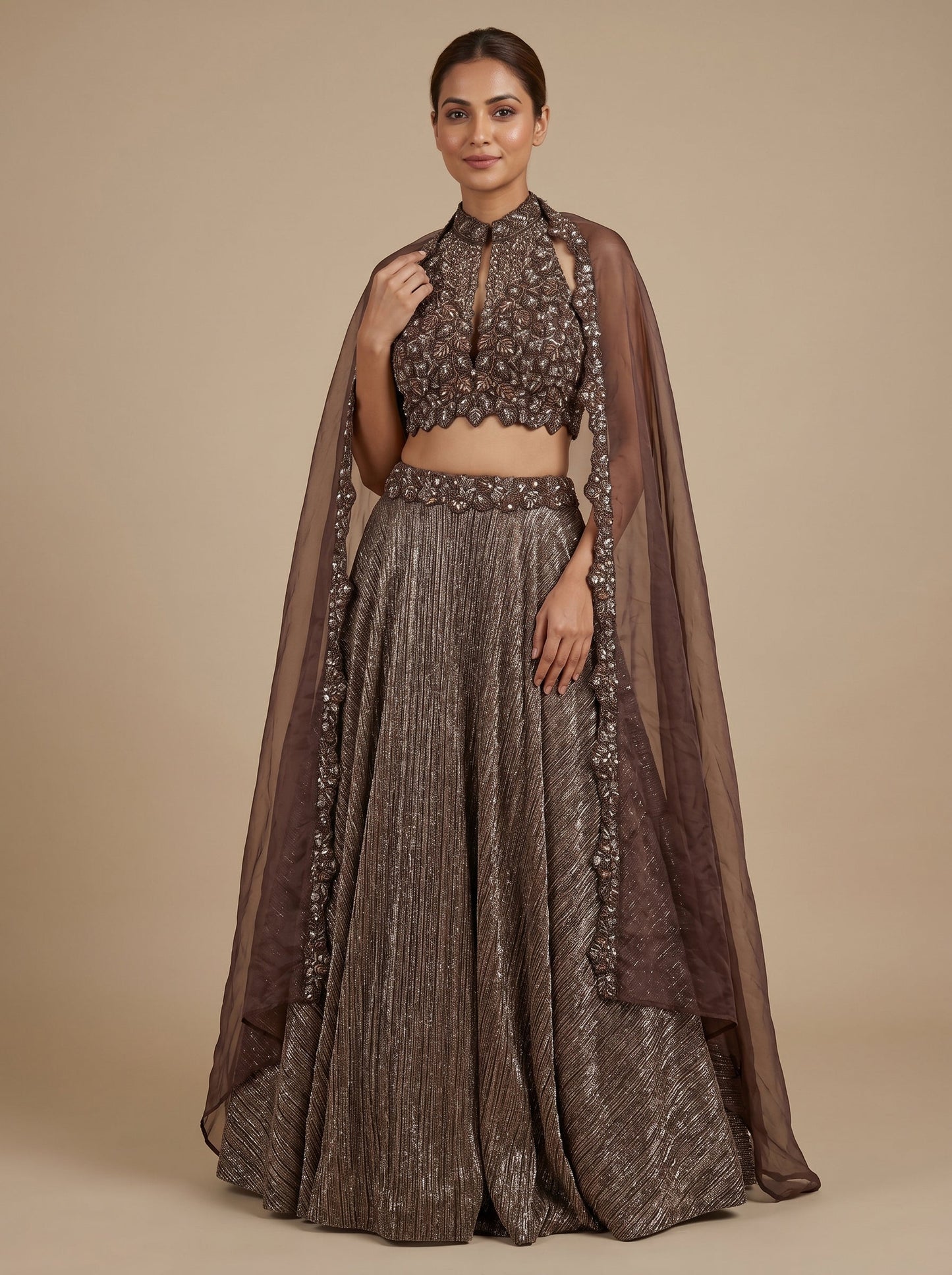 Cocoa Brown Lehenga
