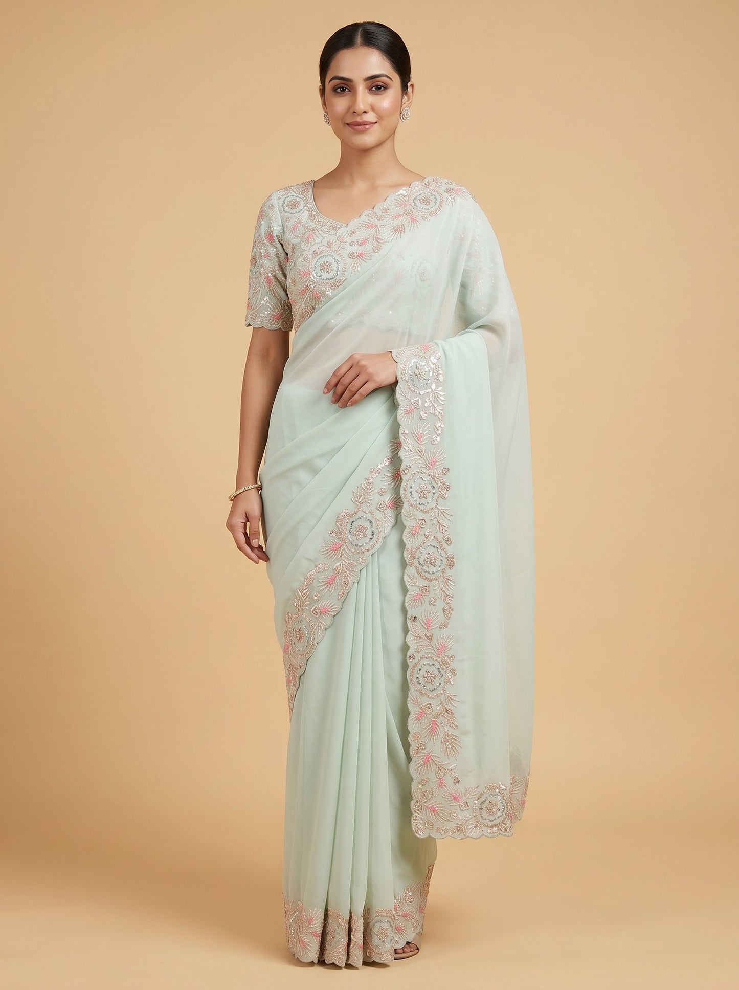 Cool Mint Charm Saree