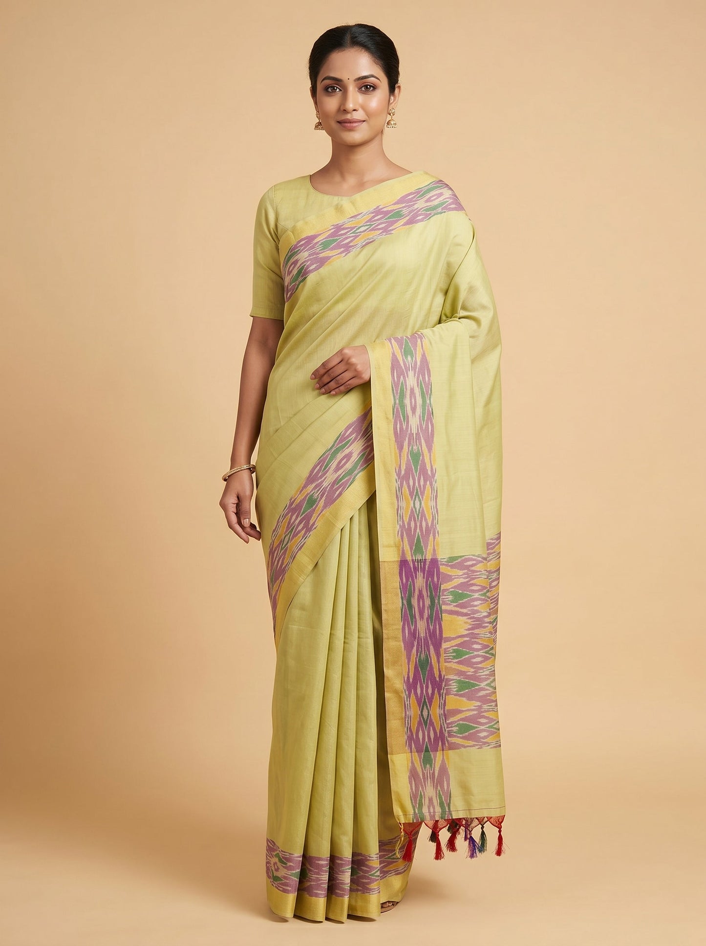 Cream Elegance Handloom Saree