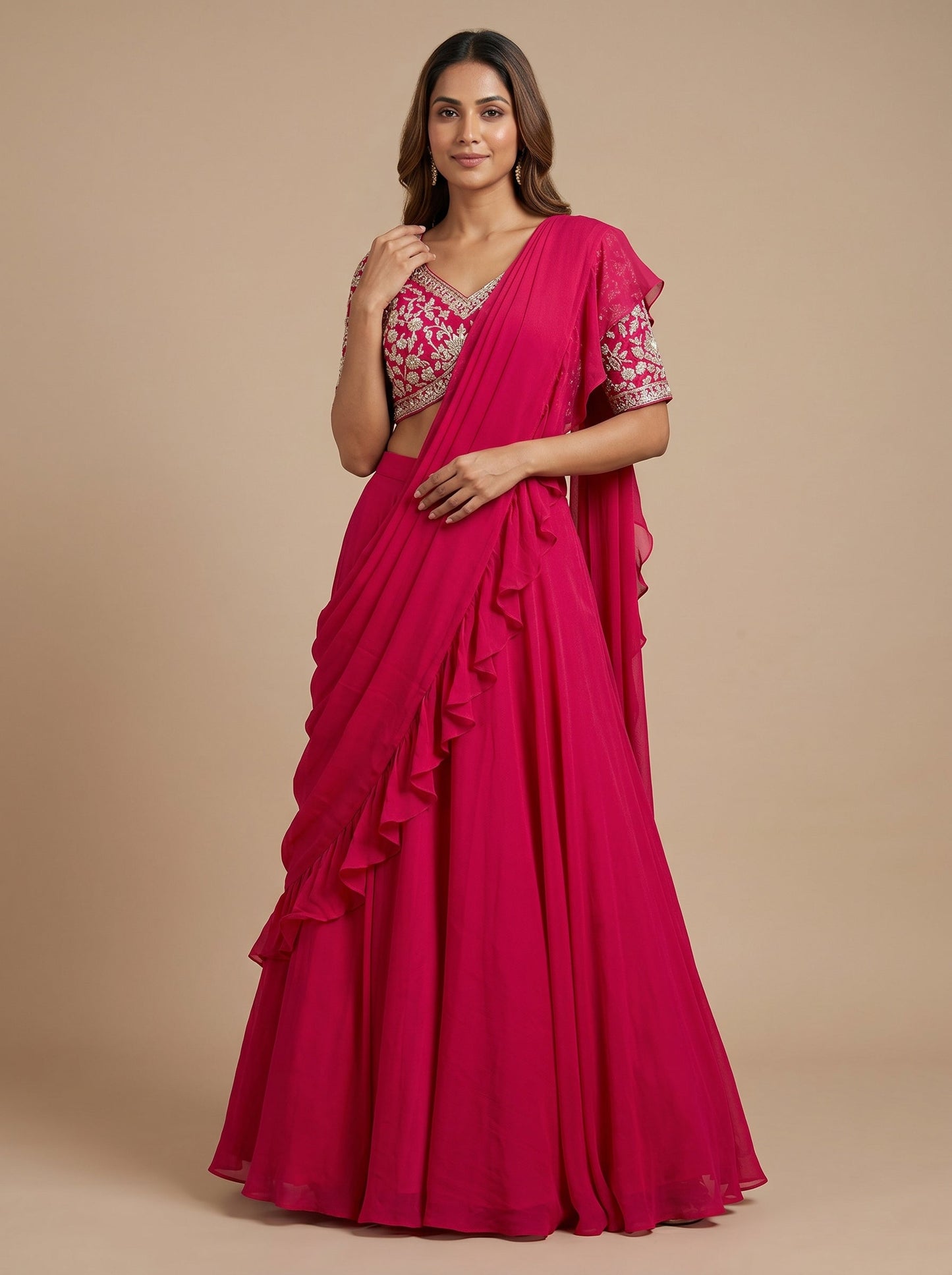 Crimson Embroidery Lehenga