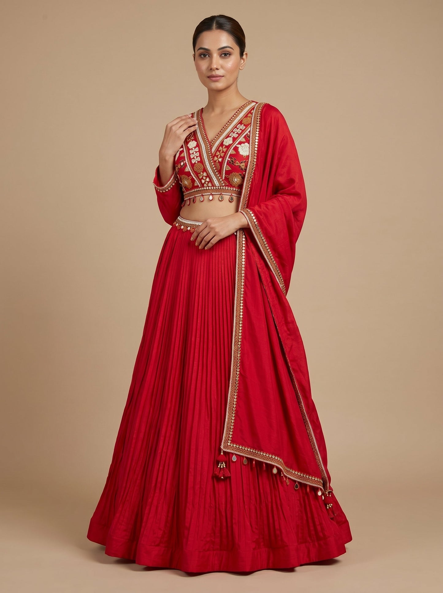 Crimson Flame Lehenga