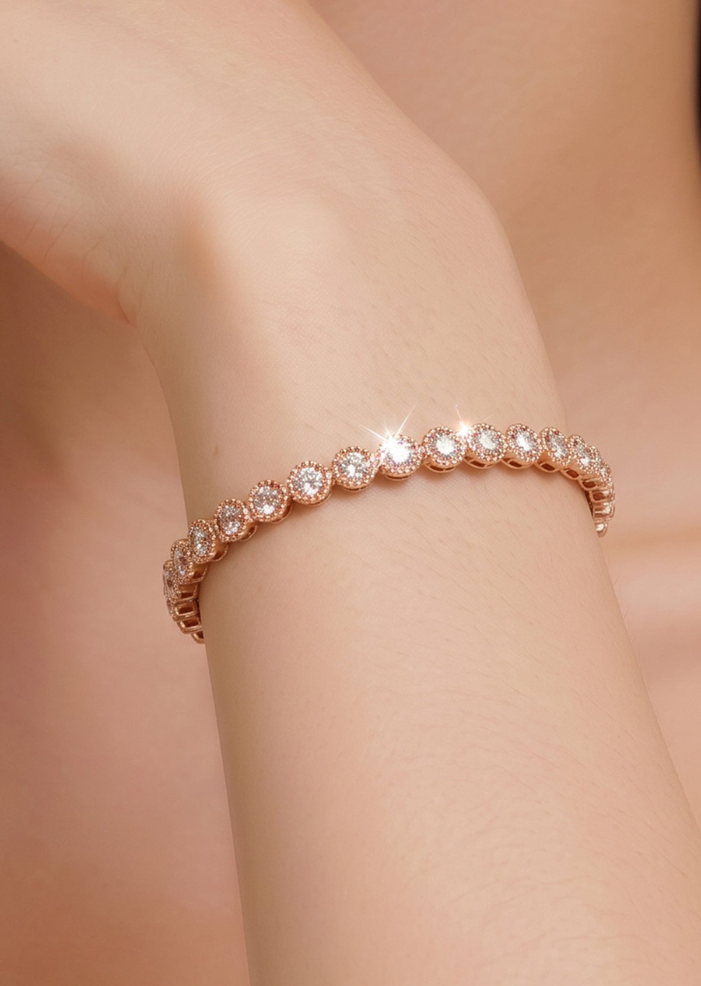 Crystal Stone Bangle Set