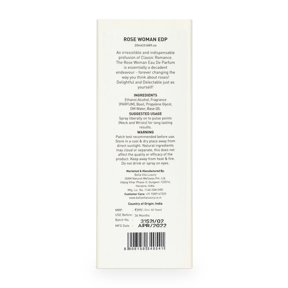 Bella Vita Rose Woman Eau De Perfume