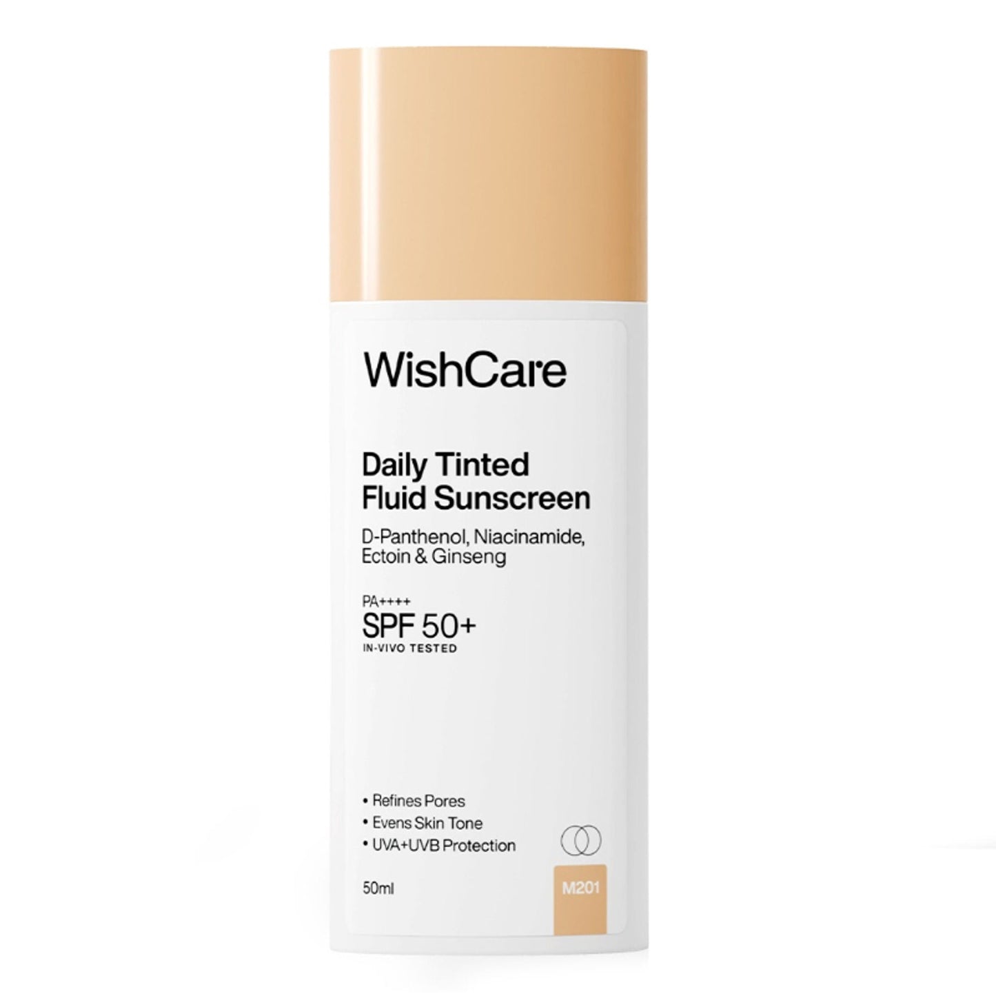 Wishcare Daily Fluid Tinted Sunscreen SPF50PA++++ - M201