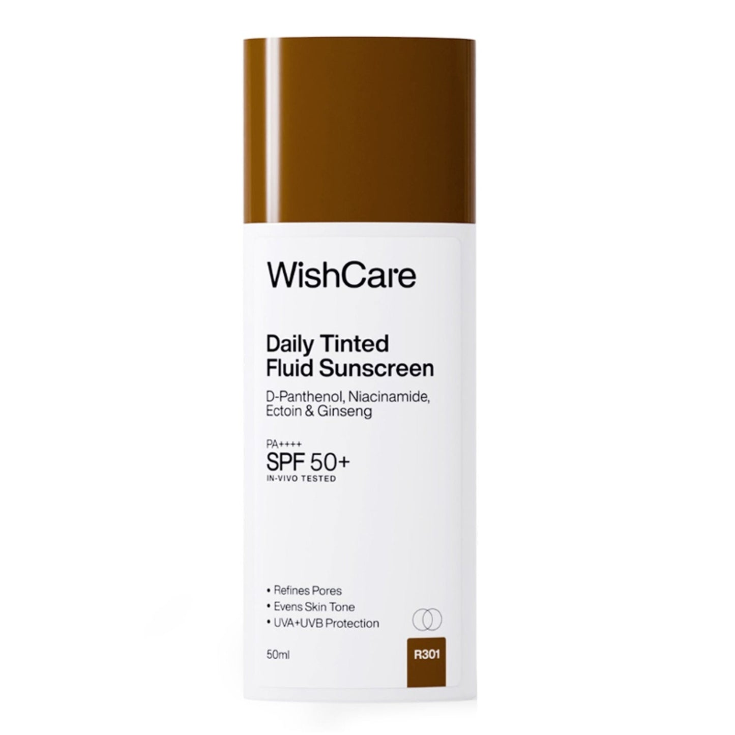 Wishcare Daily Fluid Tinted Sunscreen SPF50PA++++ - R301