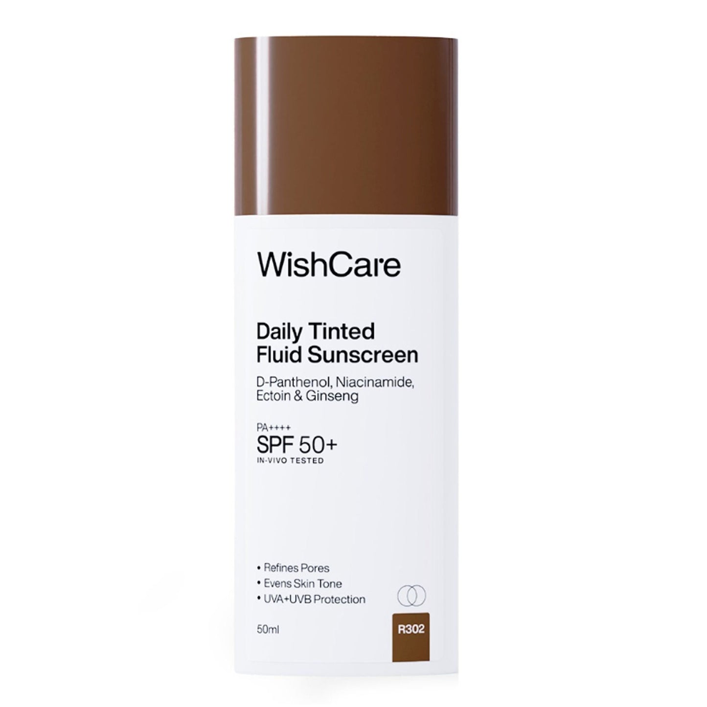 Wishcare Daily Fluid Tinted Sunscreen SPF50PA++++ - R302