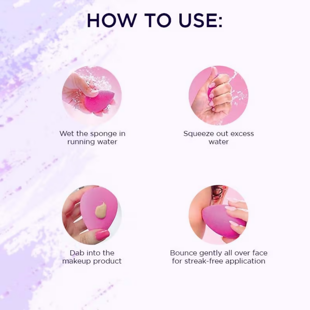 Bronson Professional Purple Beauty Blender Makeup Sponge,Applicator ,Puffs