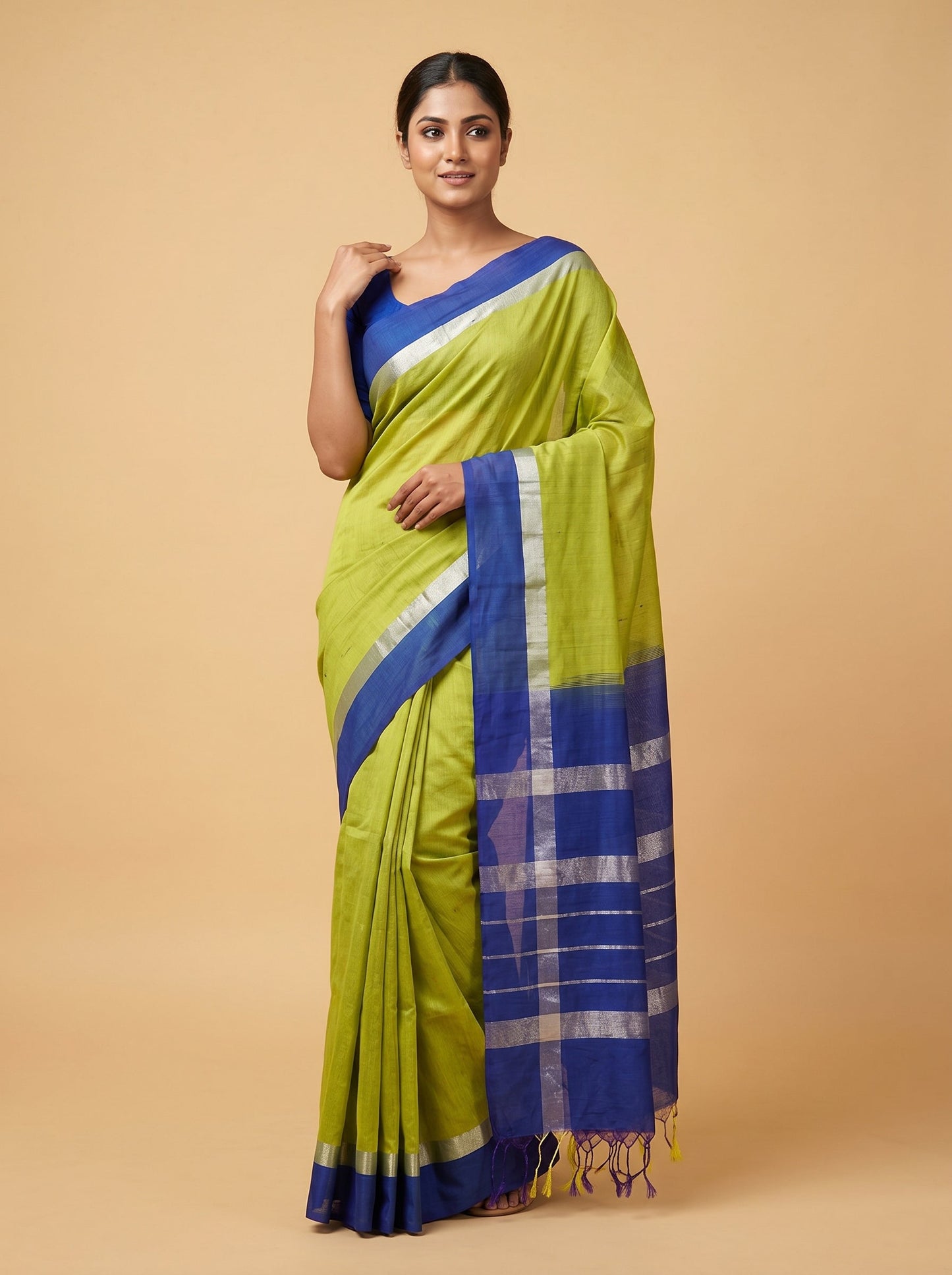 Dark Blue Handloom Saree