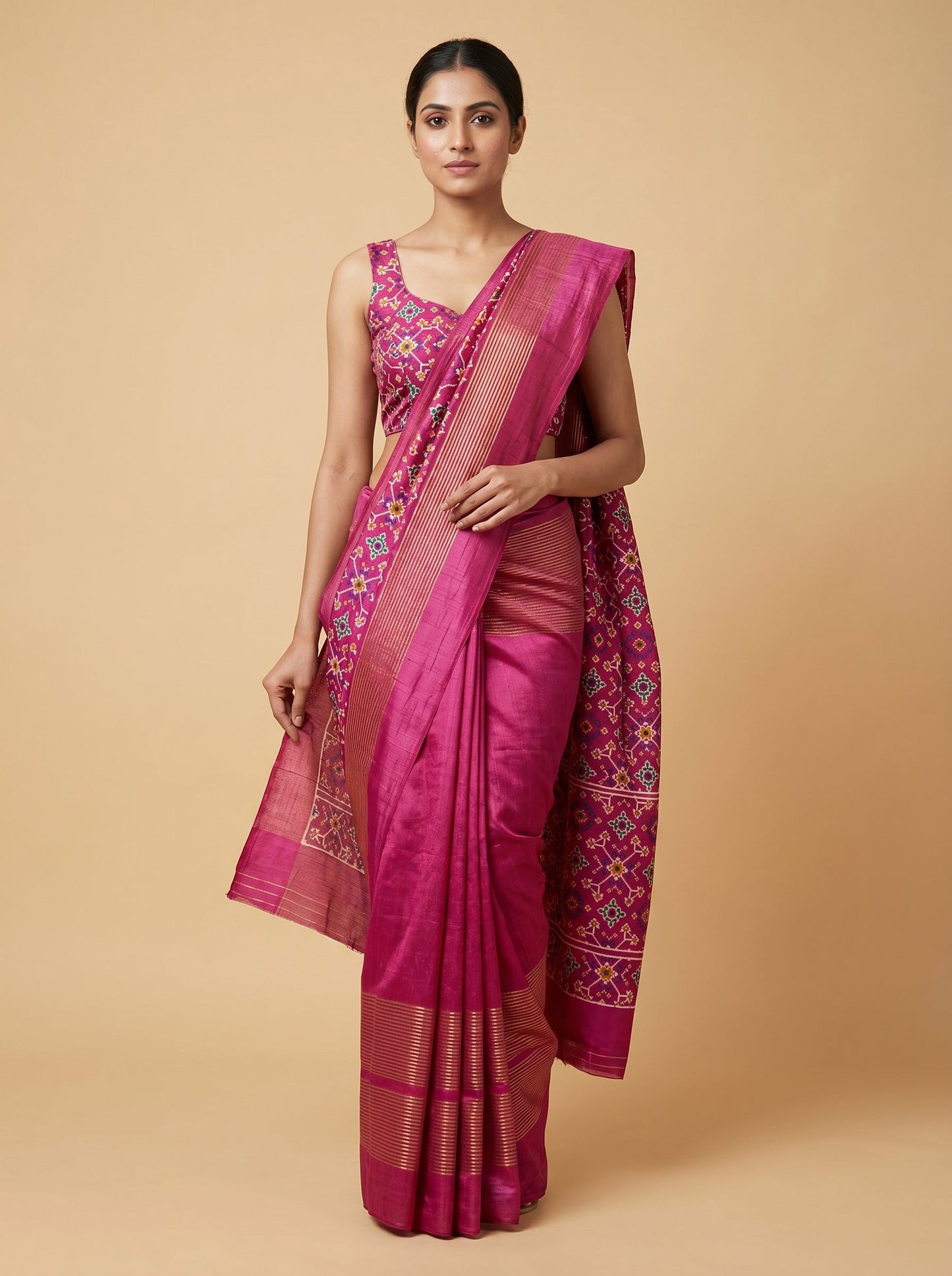 Deep Crimson Red Handloom Saree