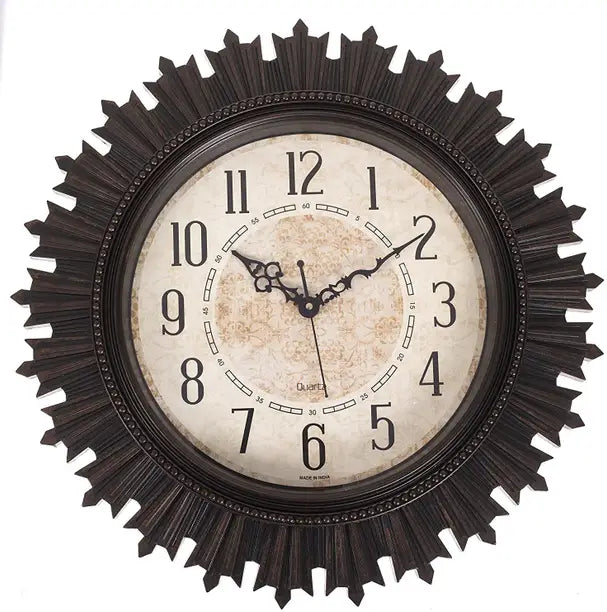 Efinito Analog 46 cm X 16 cm Wall Clock (Multicolor, With Glass, Standard)