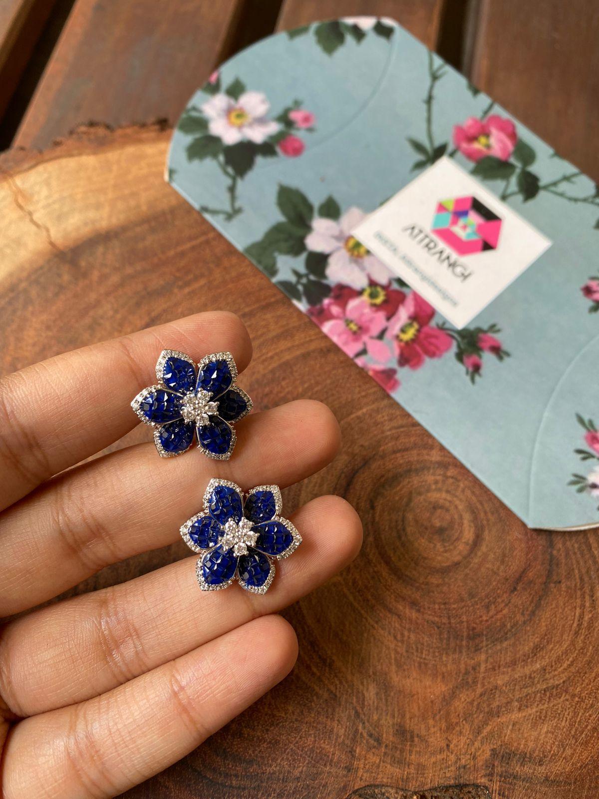 Diana Invisible Setting Earrings | Diamond Studs