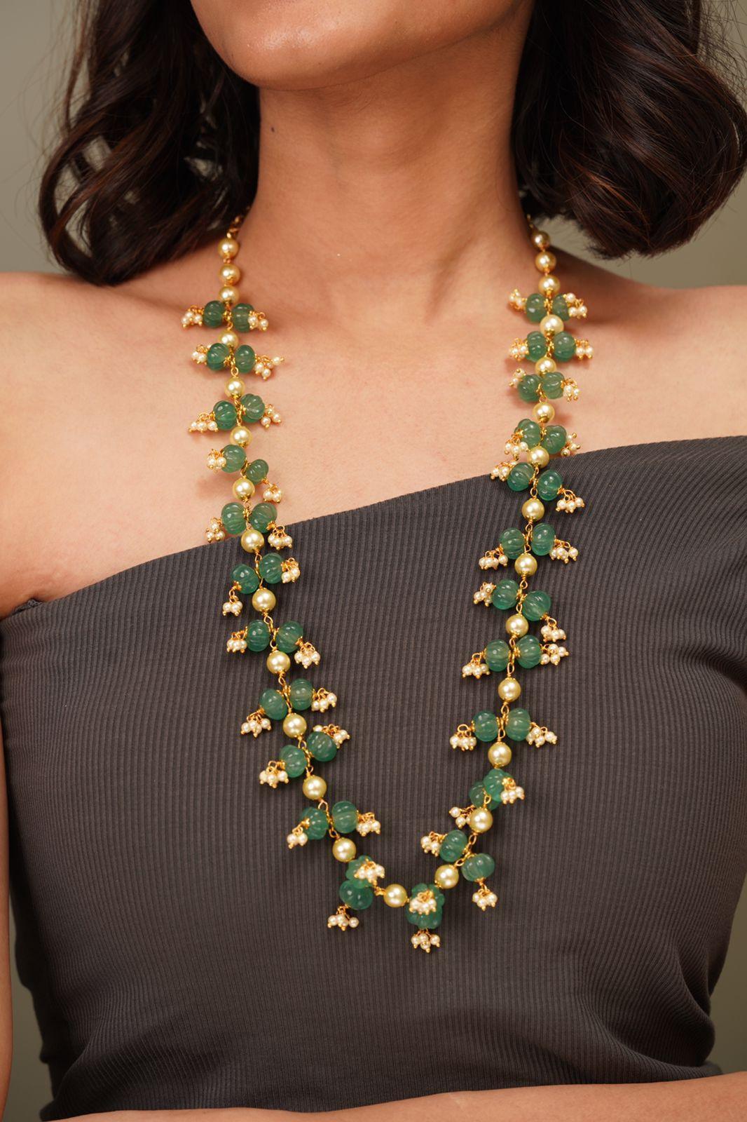 Dual Piroi Pumpkin Beaded Mala