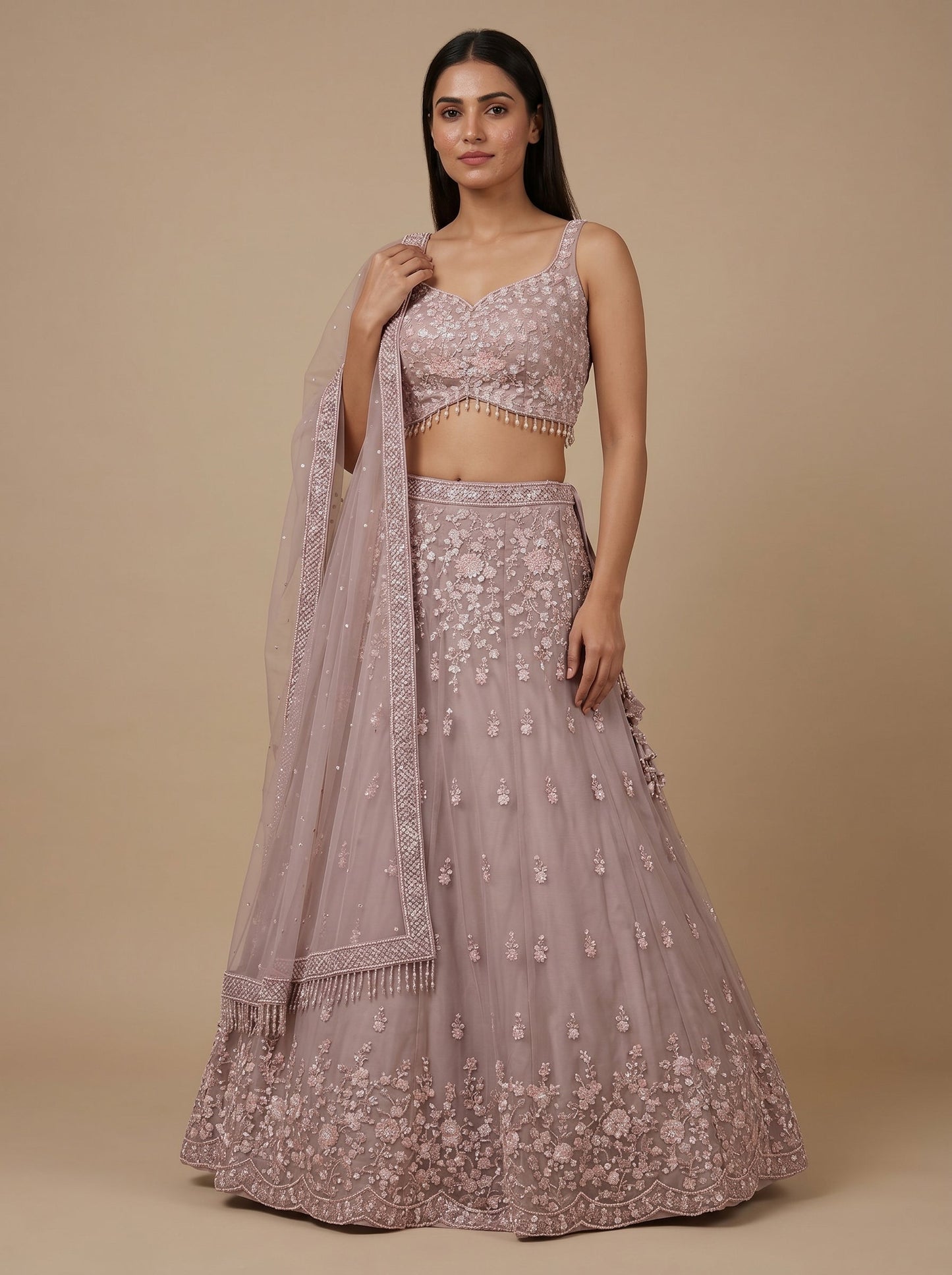 Dusky Mauve Lehenga