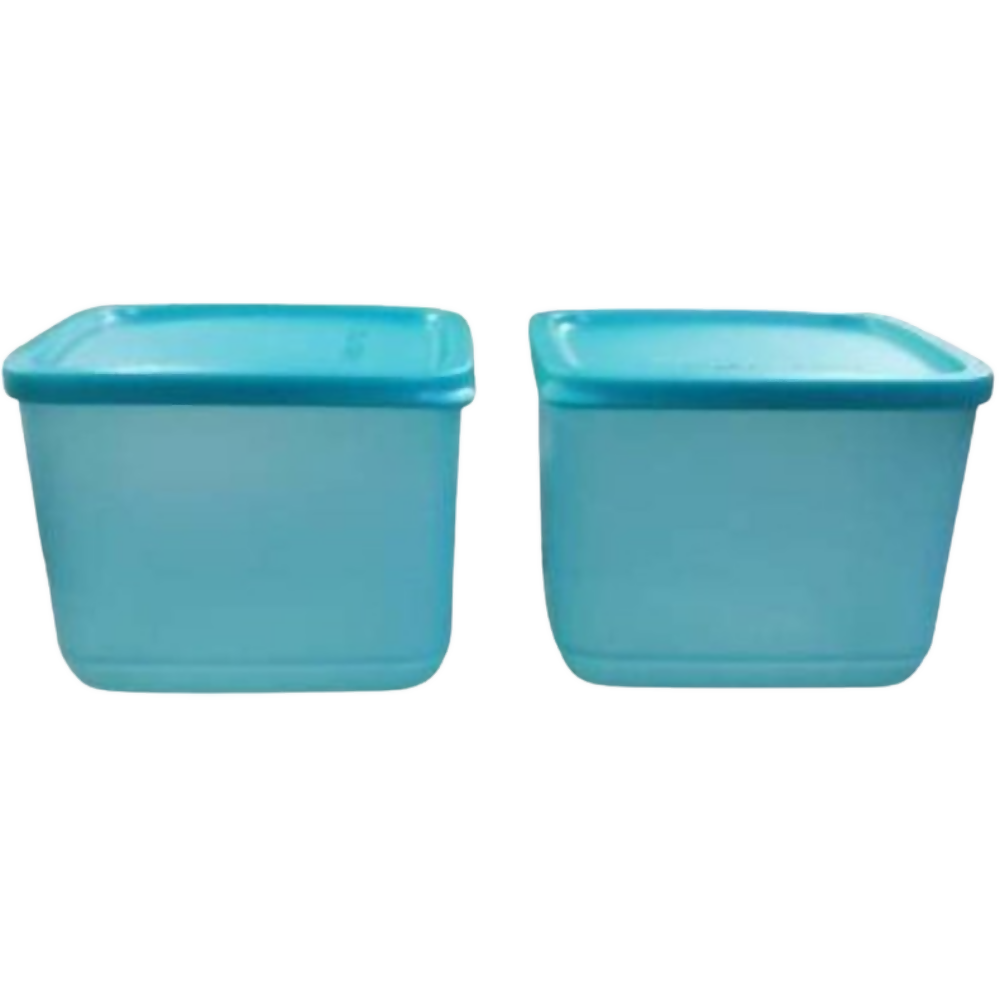 Tupperware Cubix Large Plastic Fridge Container - Blue