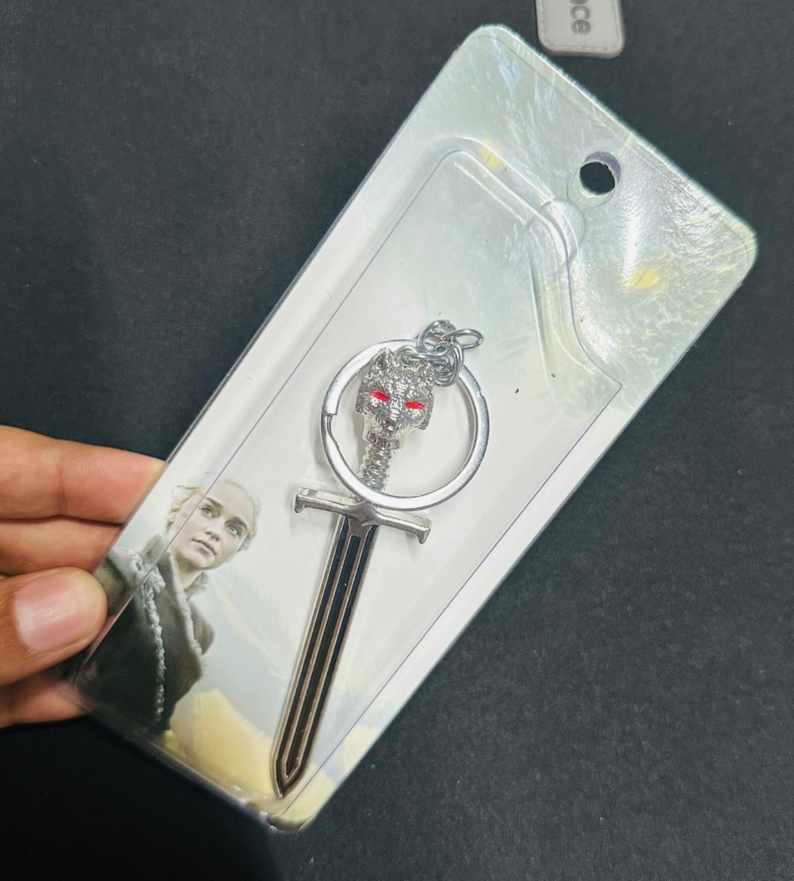 Game of Thrones Valyrian Steel Sword Metal Keychain | GOT Collectible Keyring