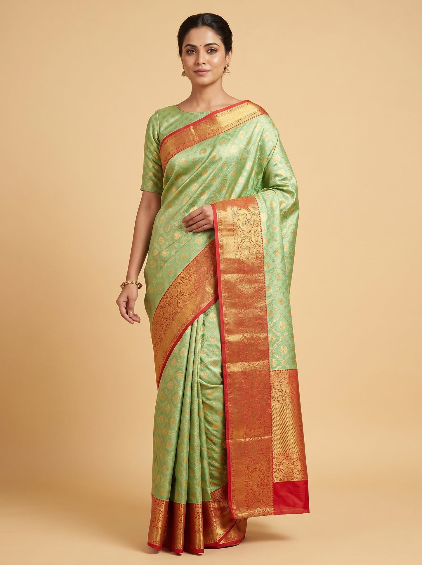 Ecru Linen Handloom Saree