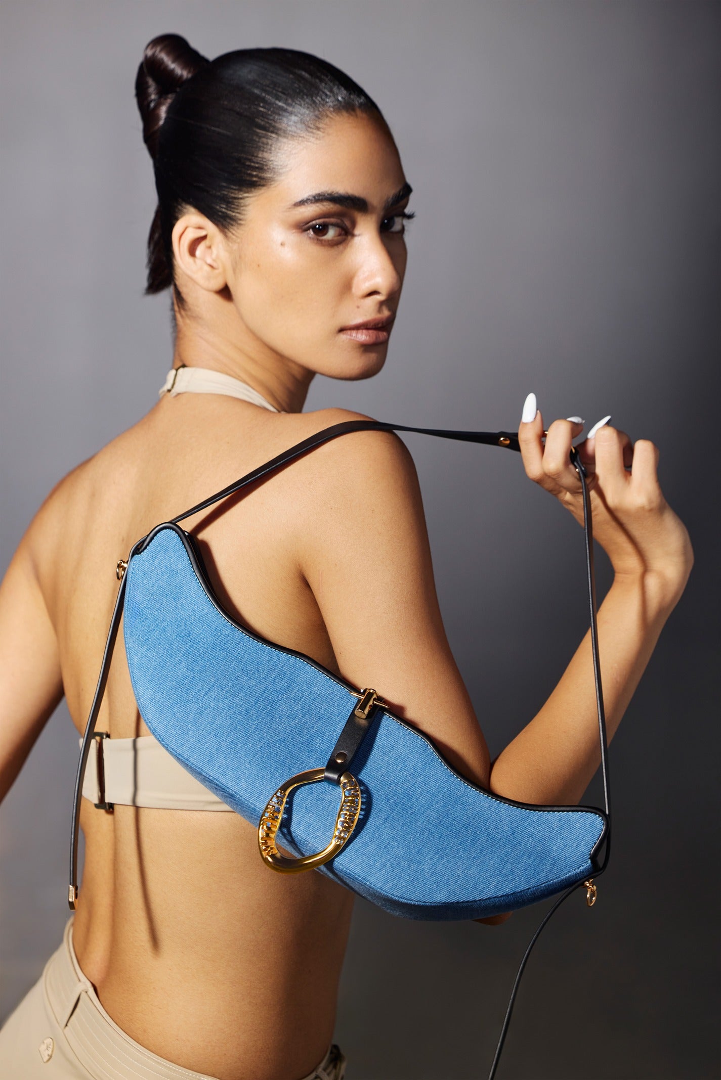 The Boss Swing Bag in Denim Blue