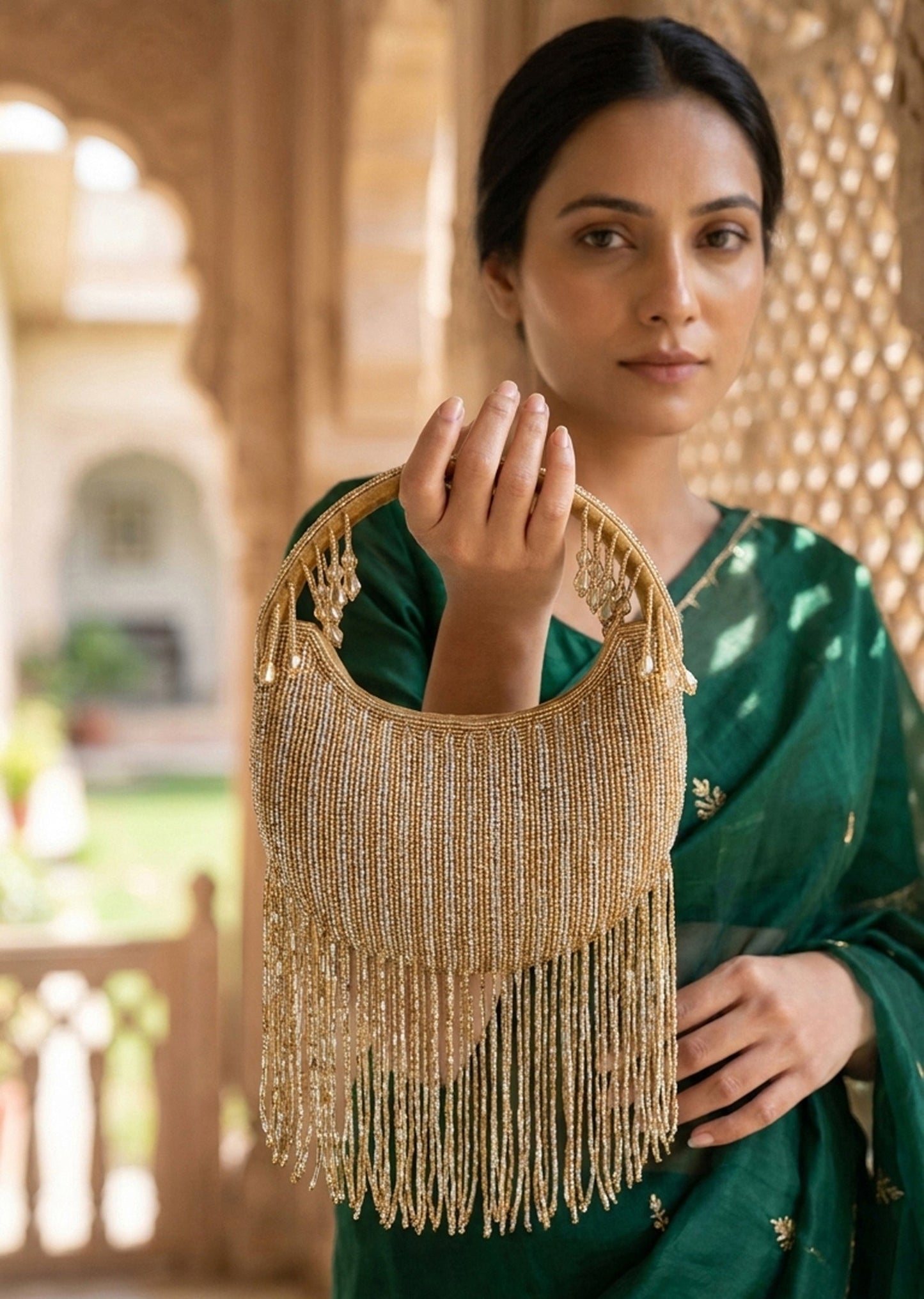 Elegant Gold Festive Clutch