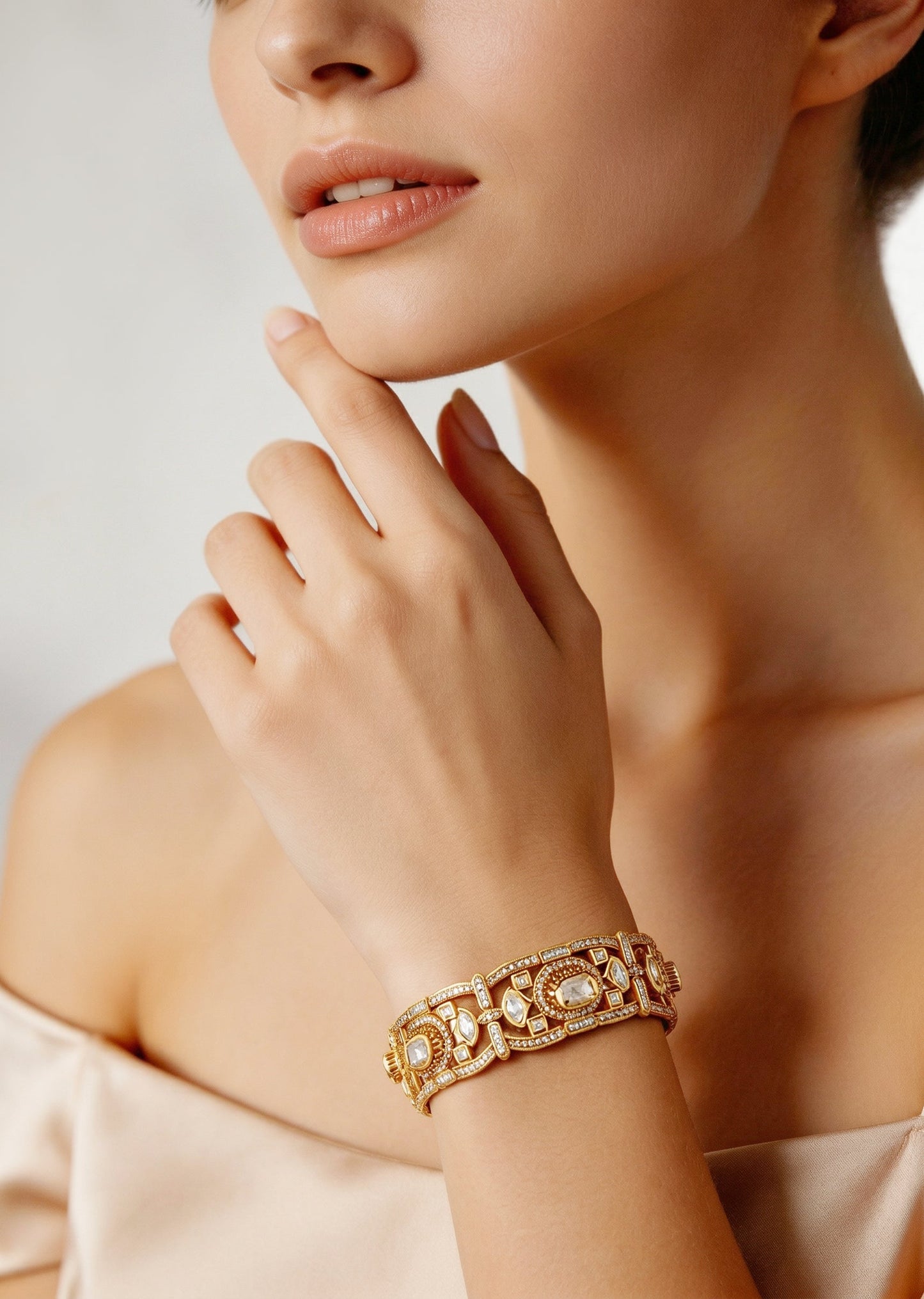 White Gold Wedding Bangles