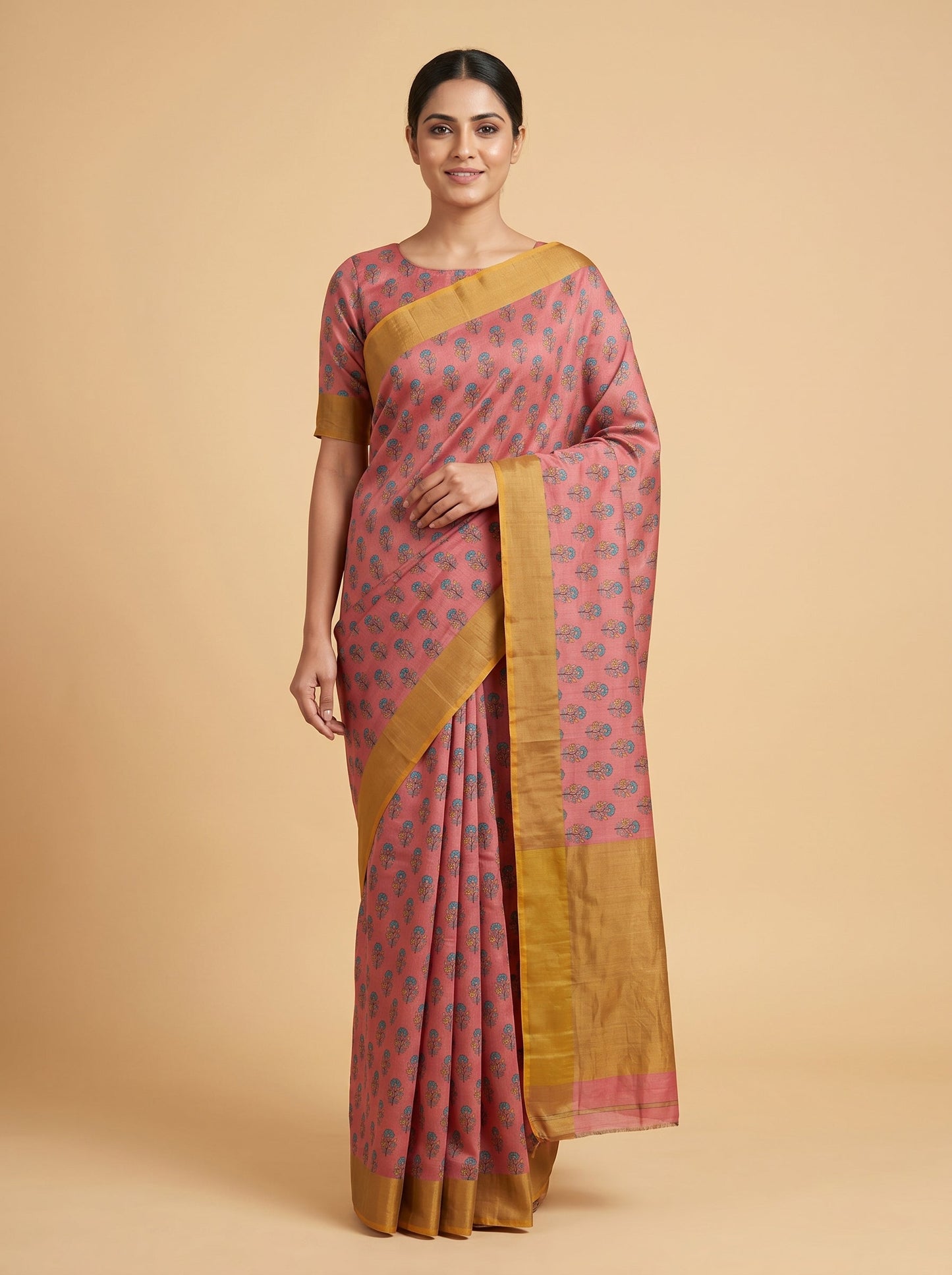 Flamingo Printed Saree