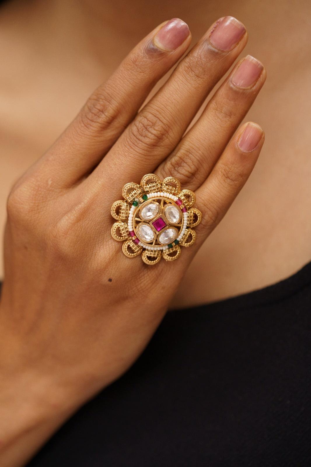Fulvati Indian Gold Ring | Sone Pe Suhaga Collection