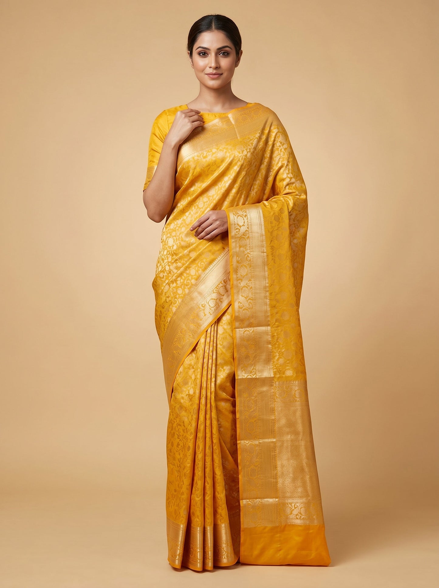 Gilded Gold Glow Saree