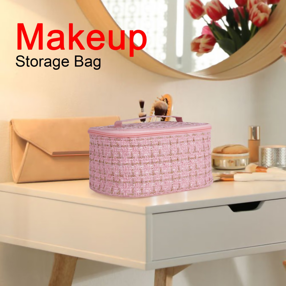 Bronson Professional Pink Makeup Pouch Cosmetic Organizer Kit