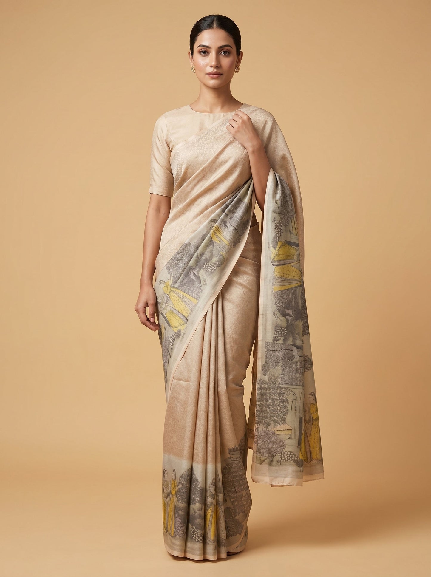 Gold Classic Weave Handloom Saree