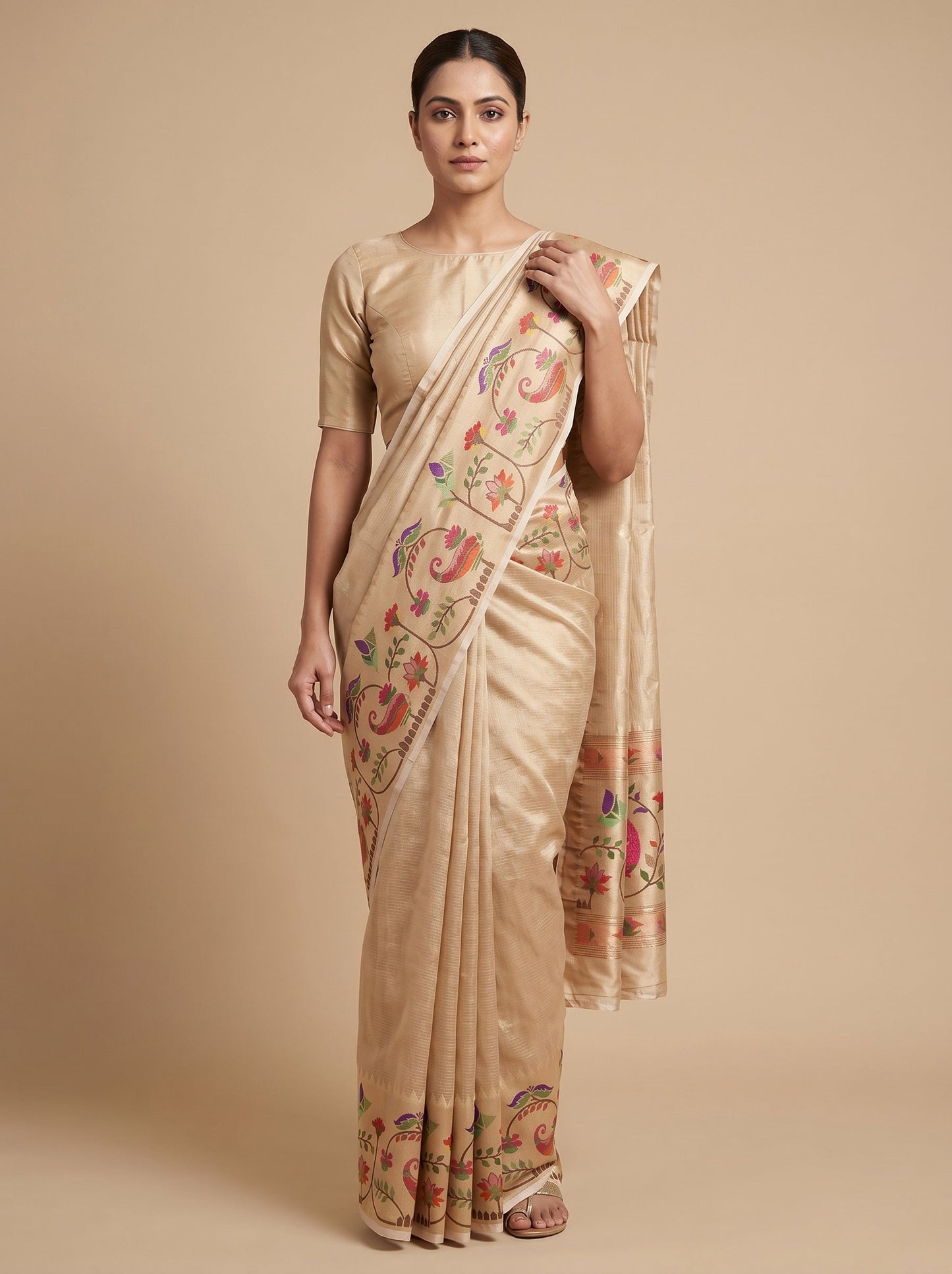 Gold Grand Radiance Handloom Saree