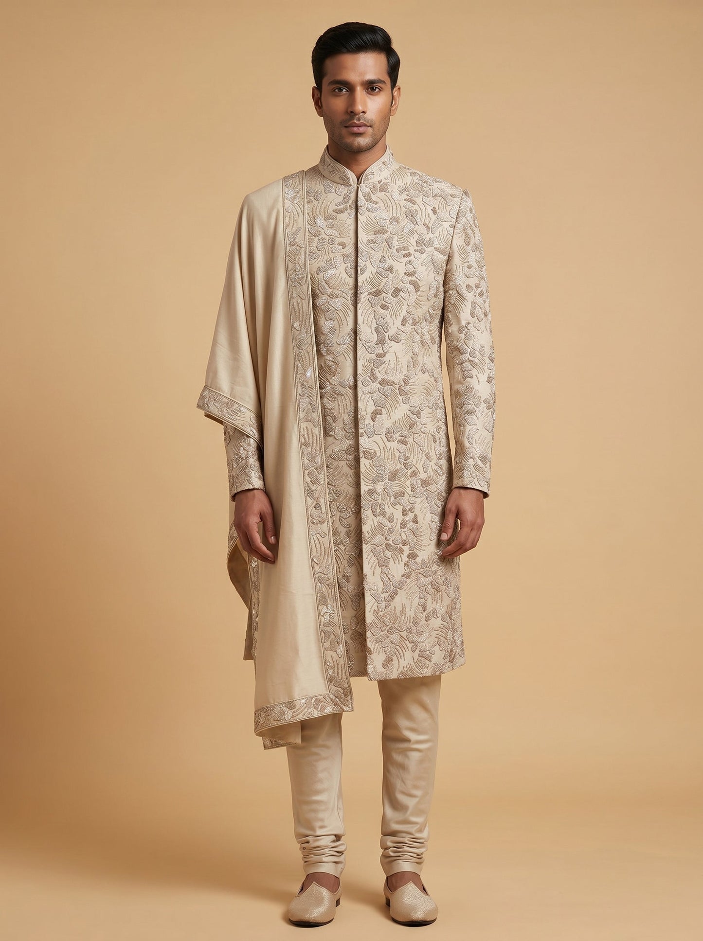 Gold Groom Sherwani