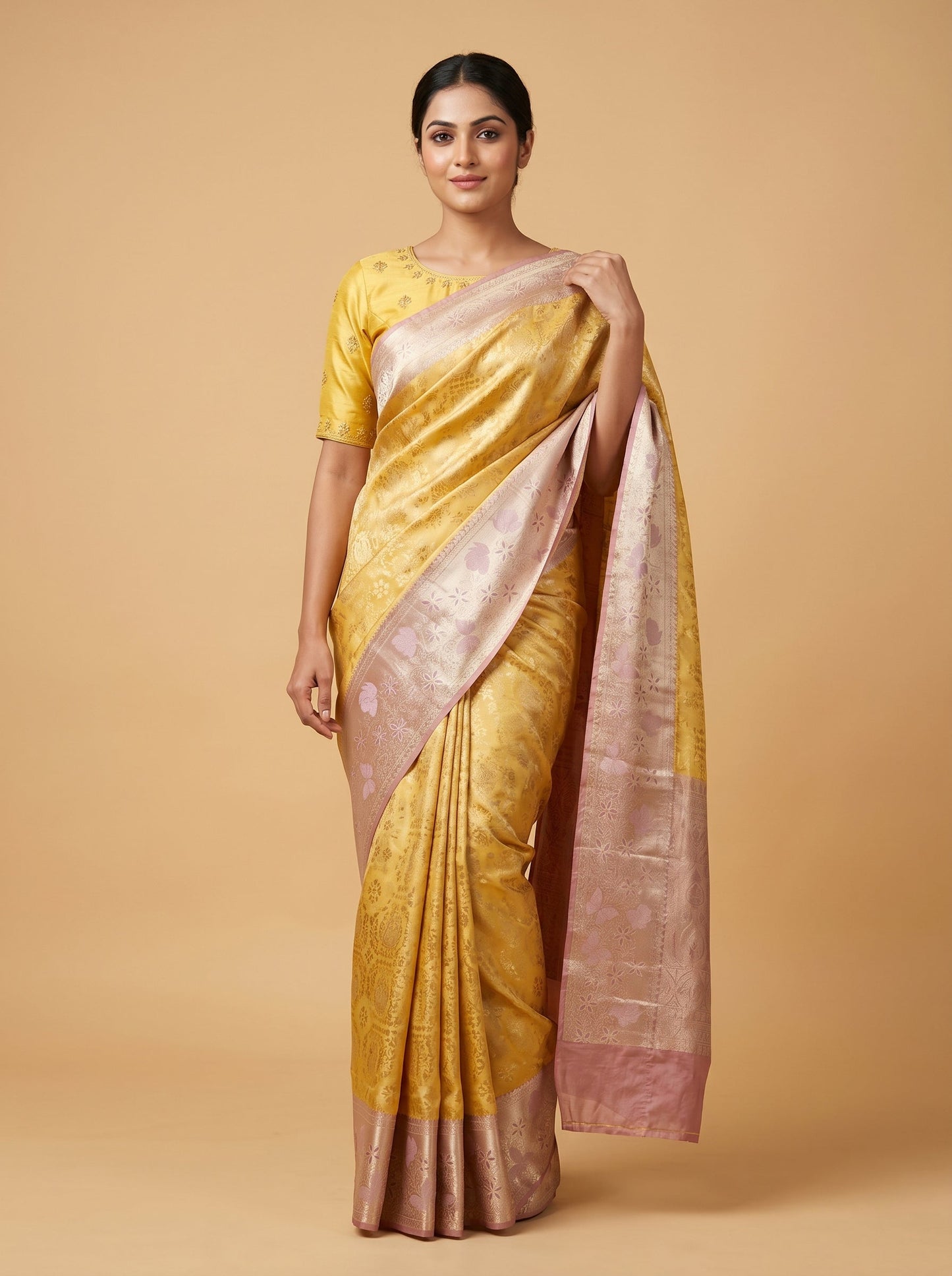 Gold Luxe Tone Handloom Saree