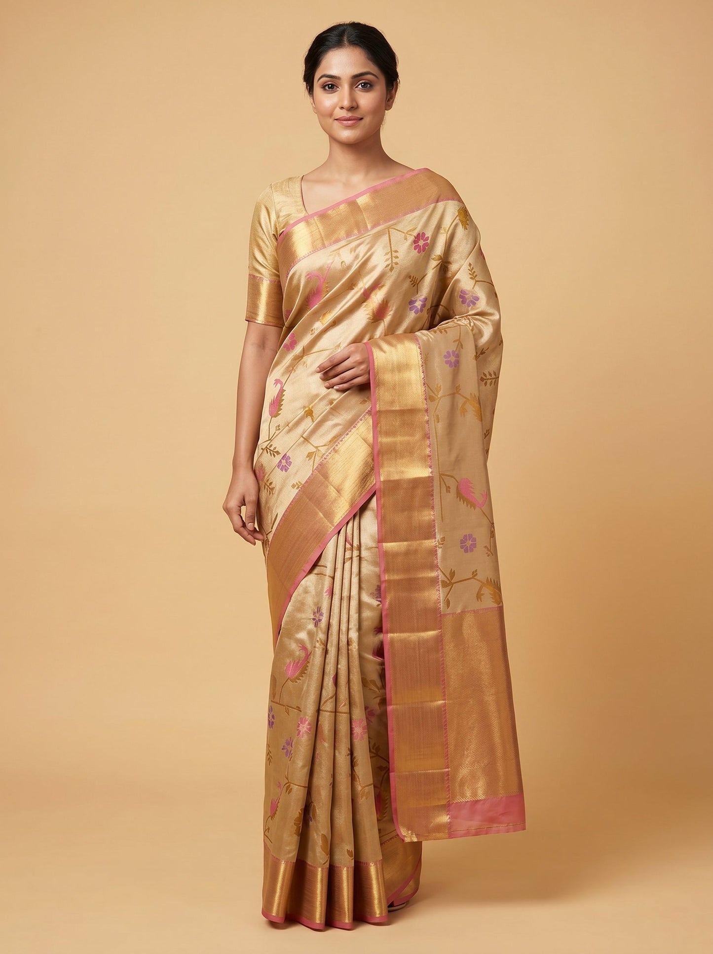 Gold Radiant Weave Handloom Saree
