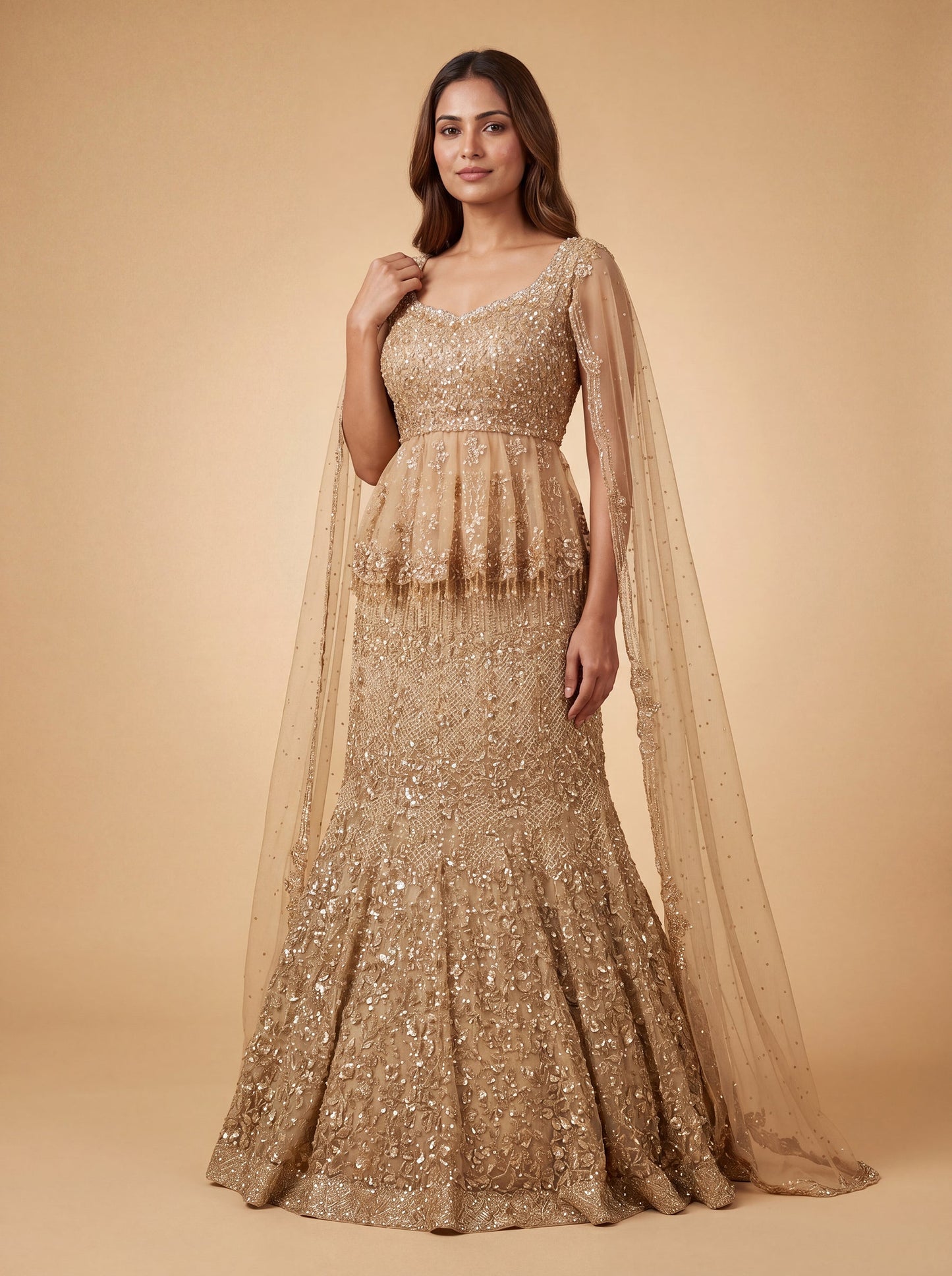 Gold Regal Bridal Lehenga