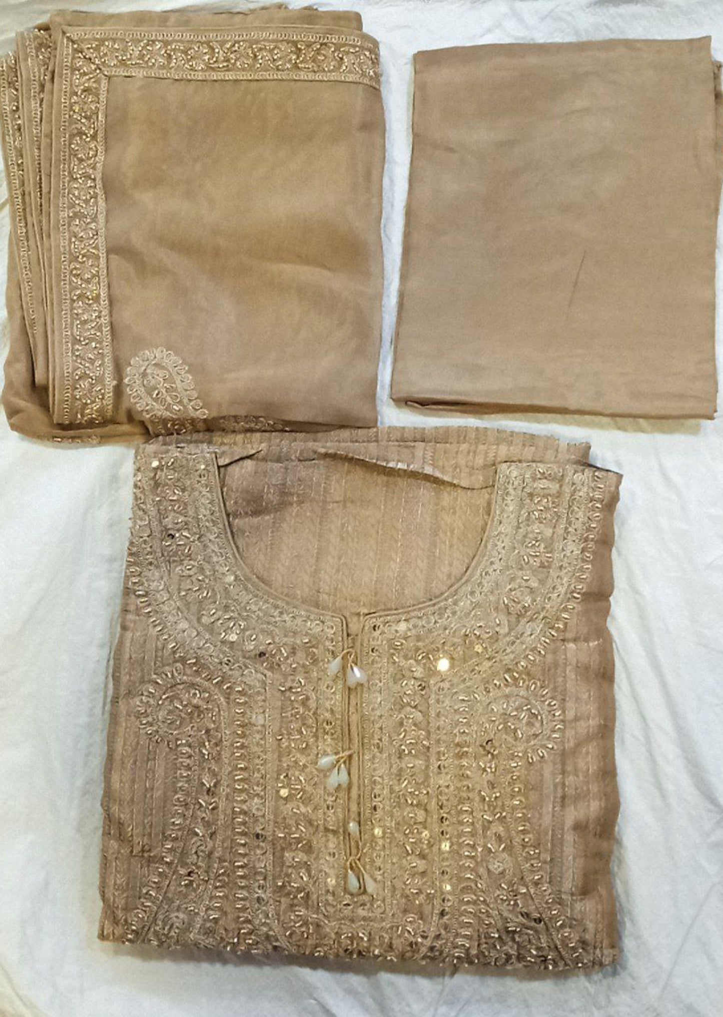 Golden Sand Drift Dress Material