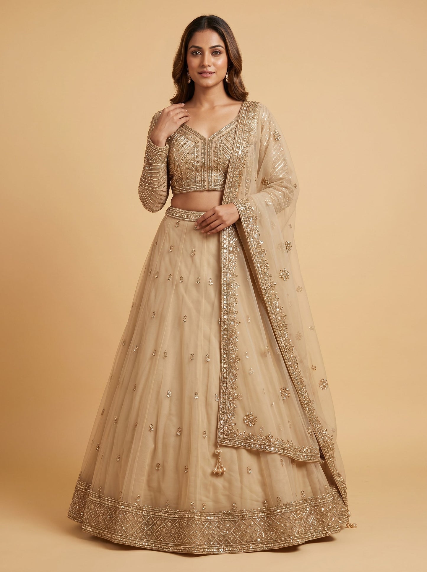 Golden Shimmer Lehenga